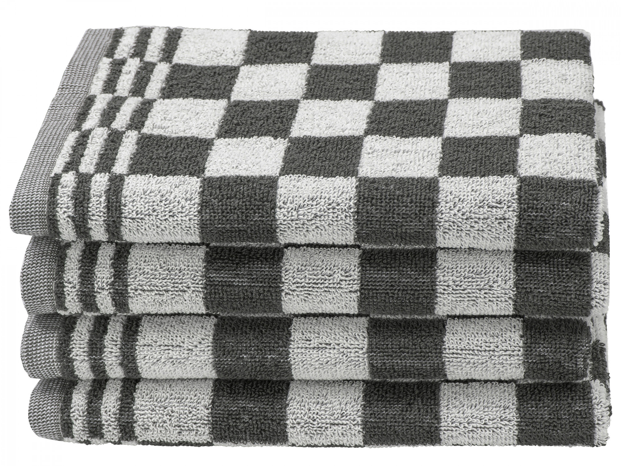 4er Set Geschirrtücher Baumwolle 50x50 cm grau Hauptbild