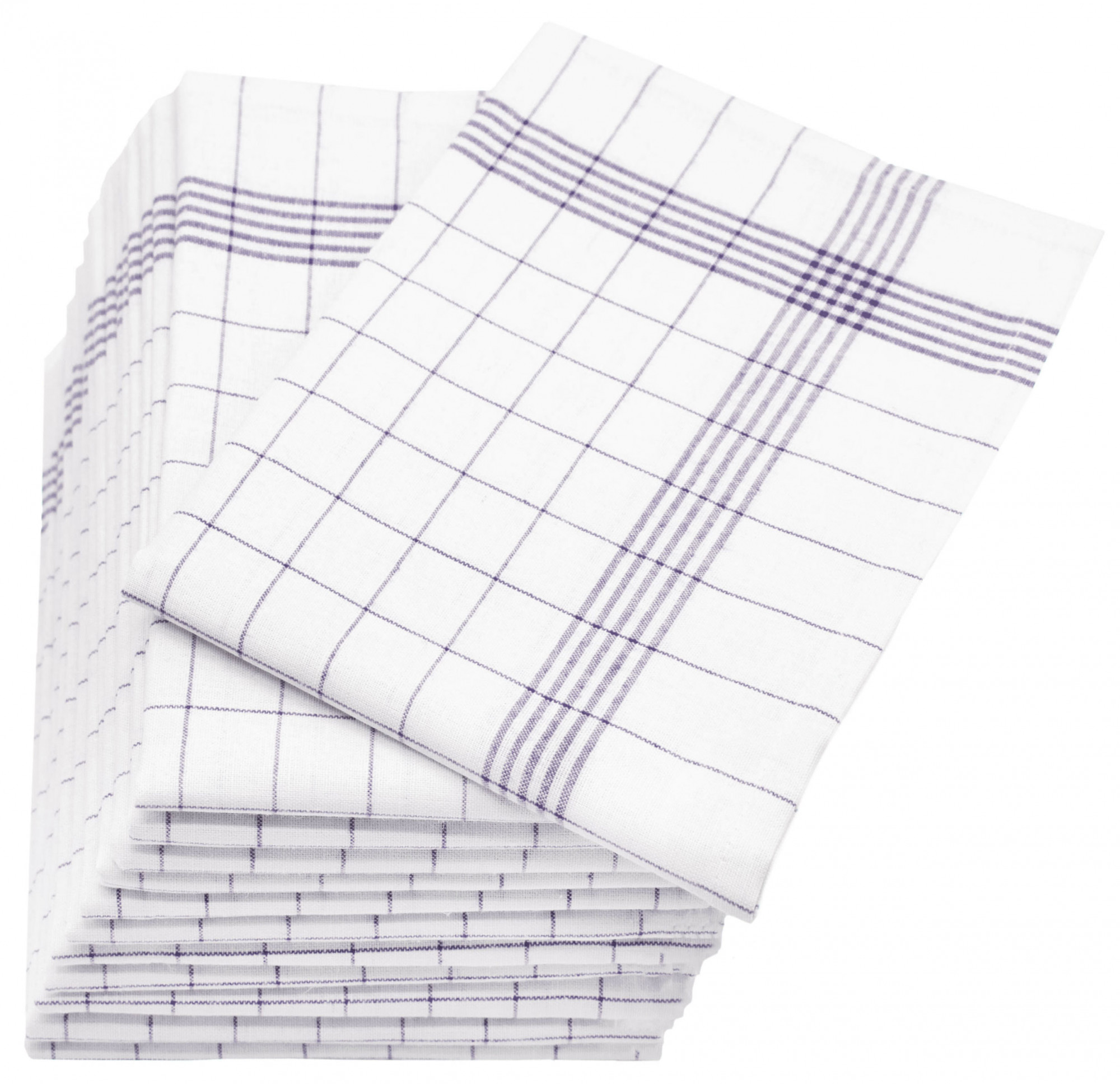 12er Set Geschirrtücher Halbleinen 60x80 cm grau-weiß Hauptbild