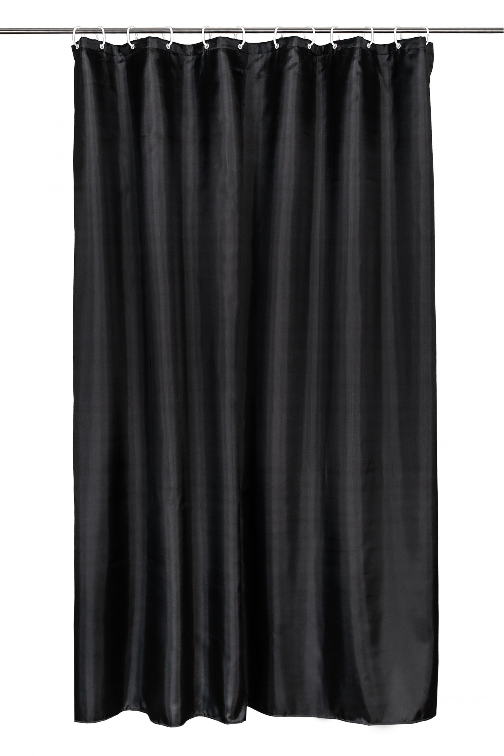 Duschvorhang 180x200 cm 100% Polyester schwarz Hauptbild