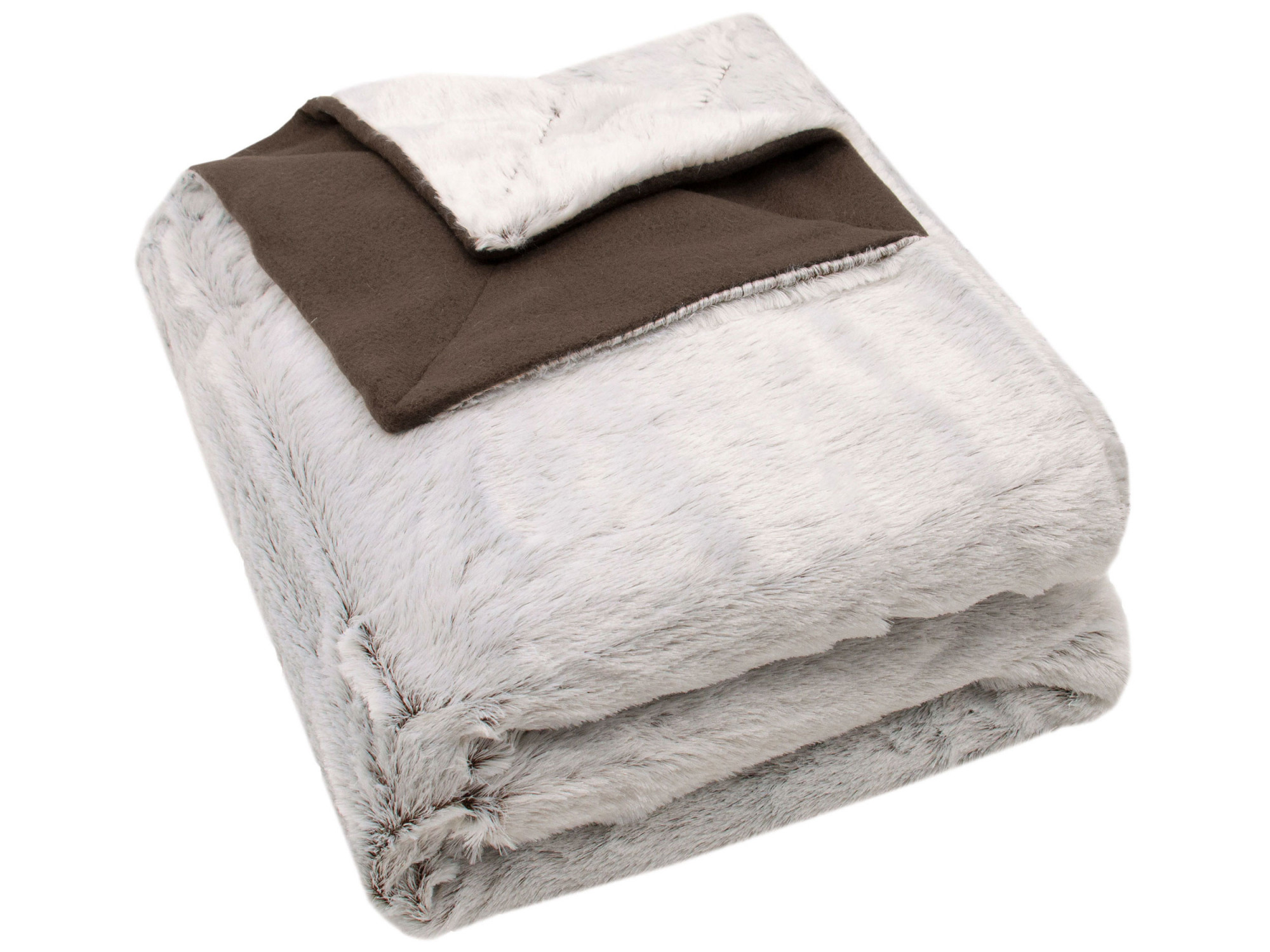 Kuscheldecke 150x200 cm Kunstfell Mikrofaser natur-braun Hauptbild