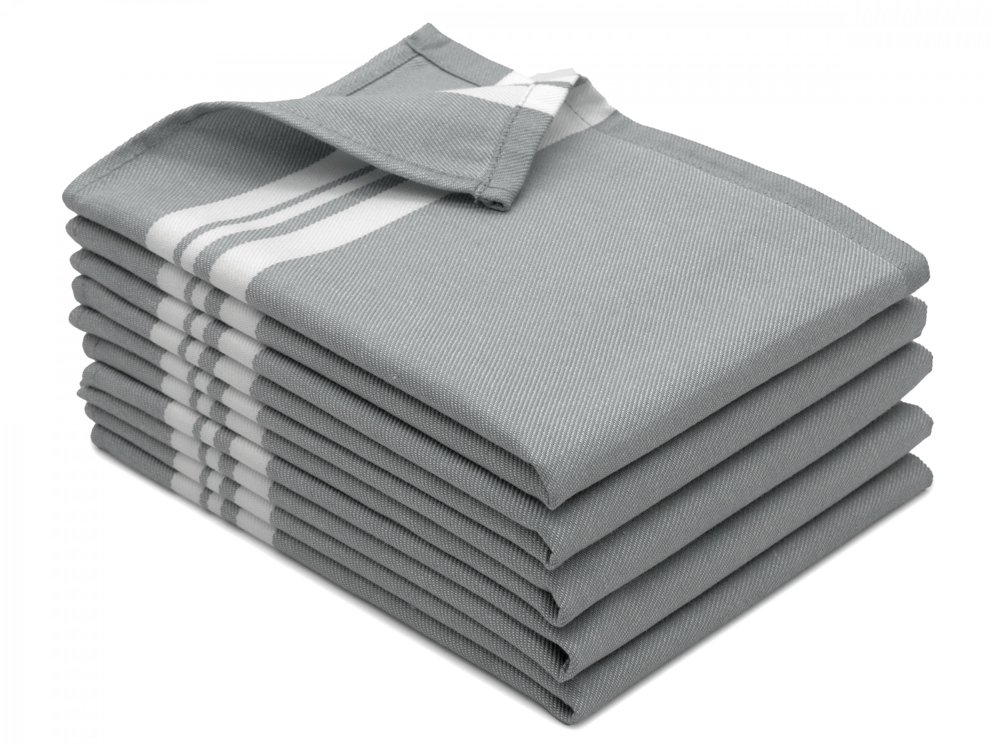 5er Set Geschirrtücher Baumwolle 50x70 cm grau-weiß Hauptbild