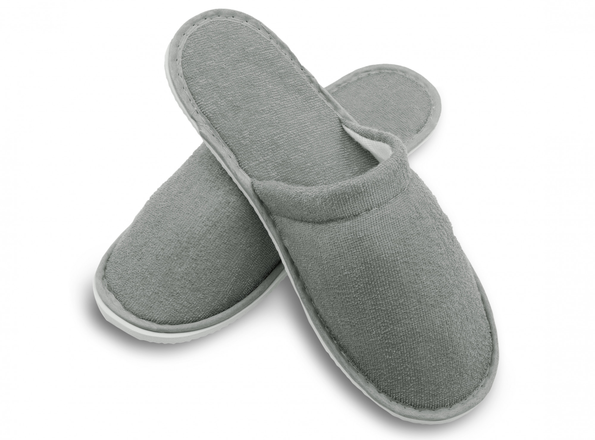 10 Paar Frottierslipper geschlossen 5mm Sohle graphit Hauptbild
