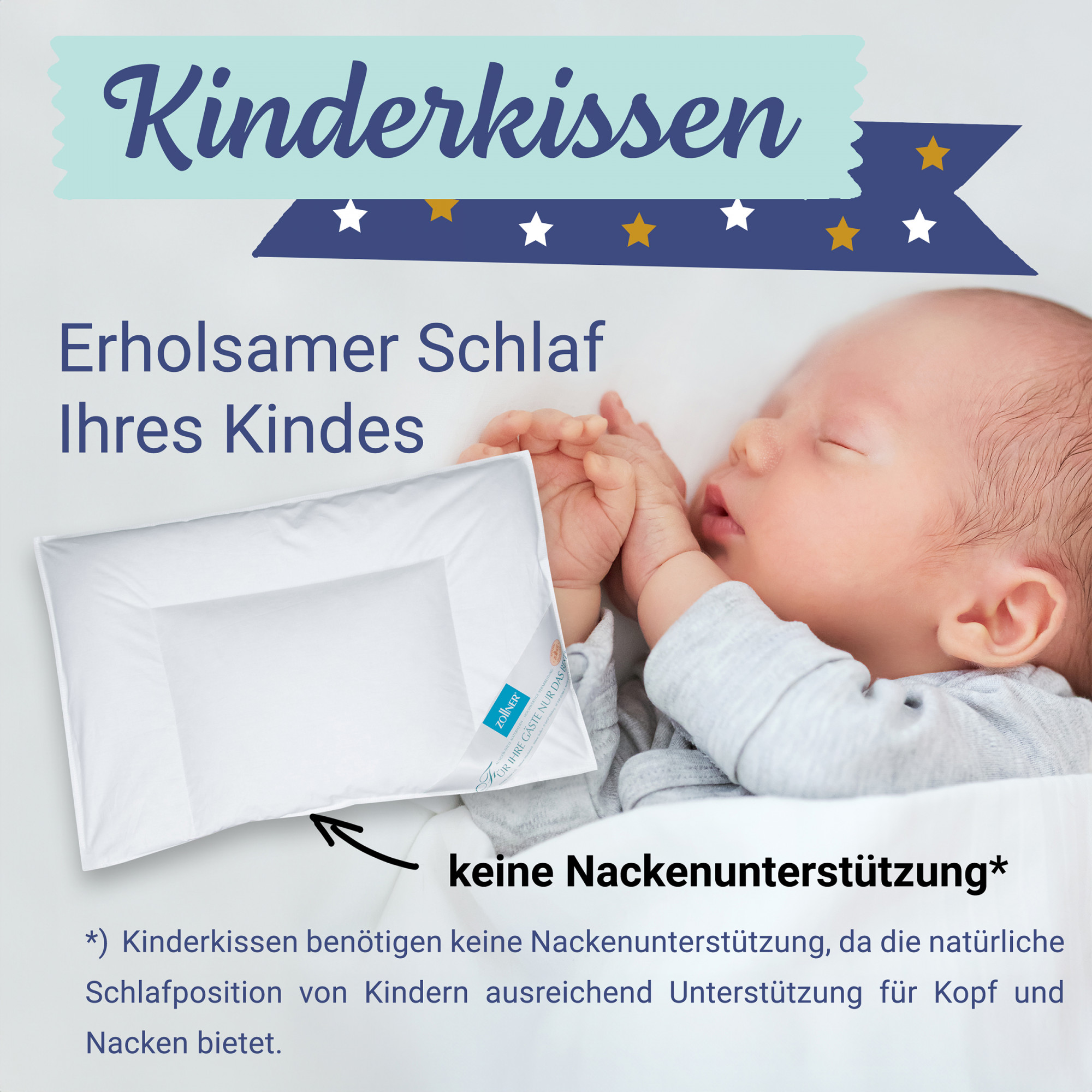 Kopfkissen 40x60 cm 90% Daunen Füllung 80 g