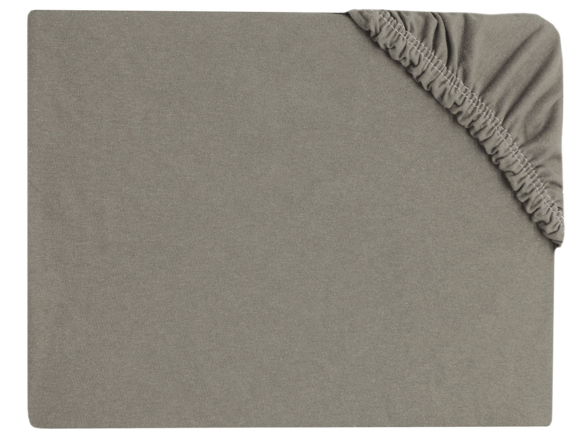 Spannbettlaken 140x200 cm 100% Baumwolle 35 cm Steg taupe Hauptbild