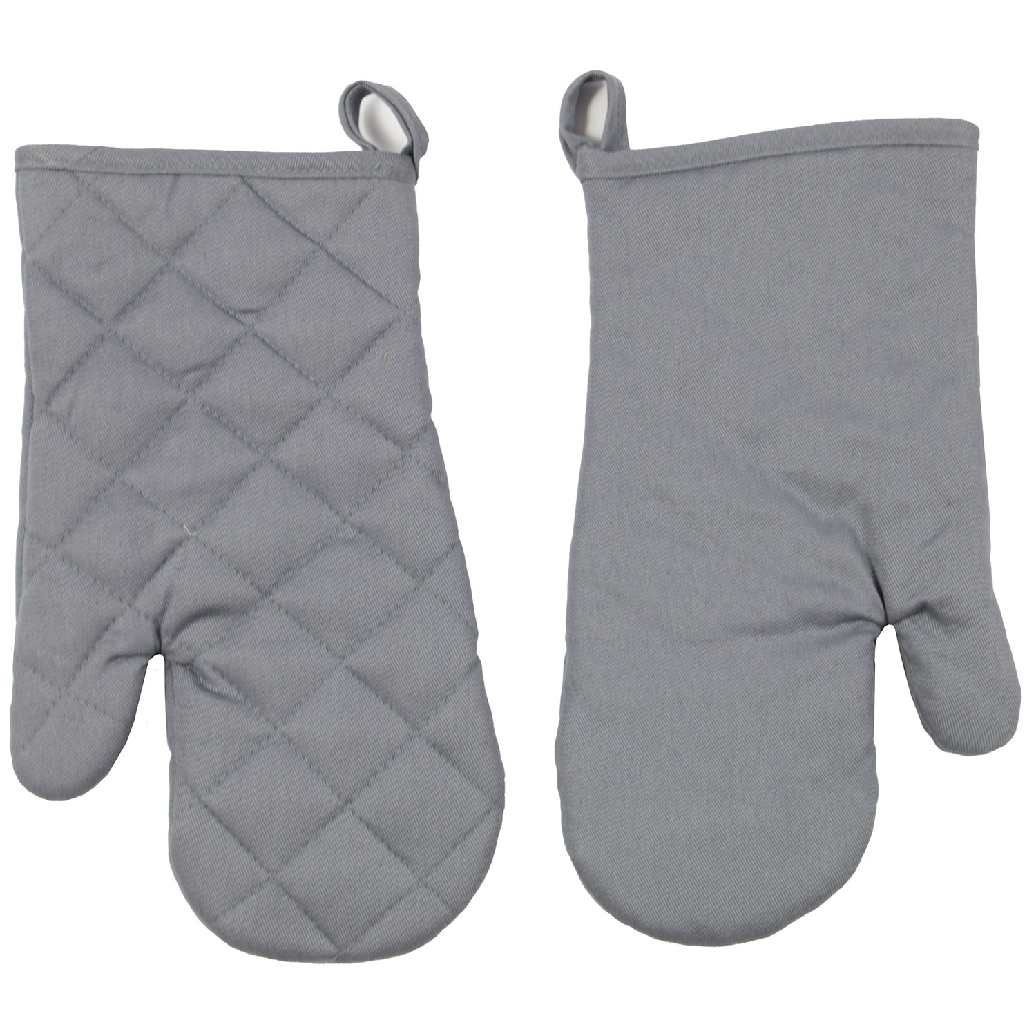 2er Set Ofenhandschuhe 18x25 cm Baumwolle grau Hauptbild