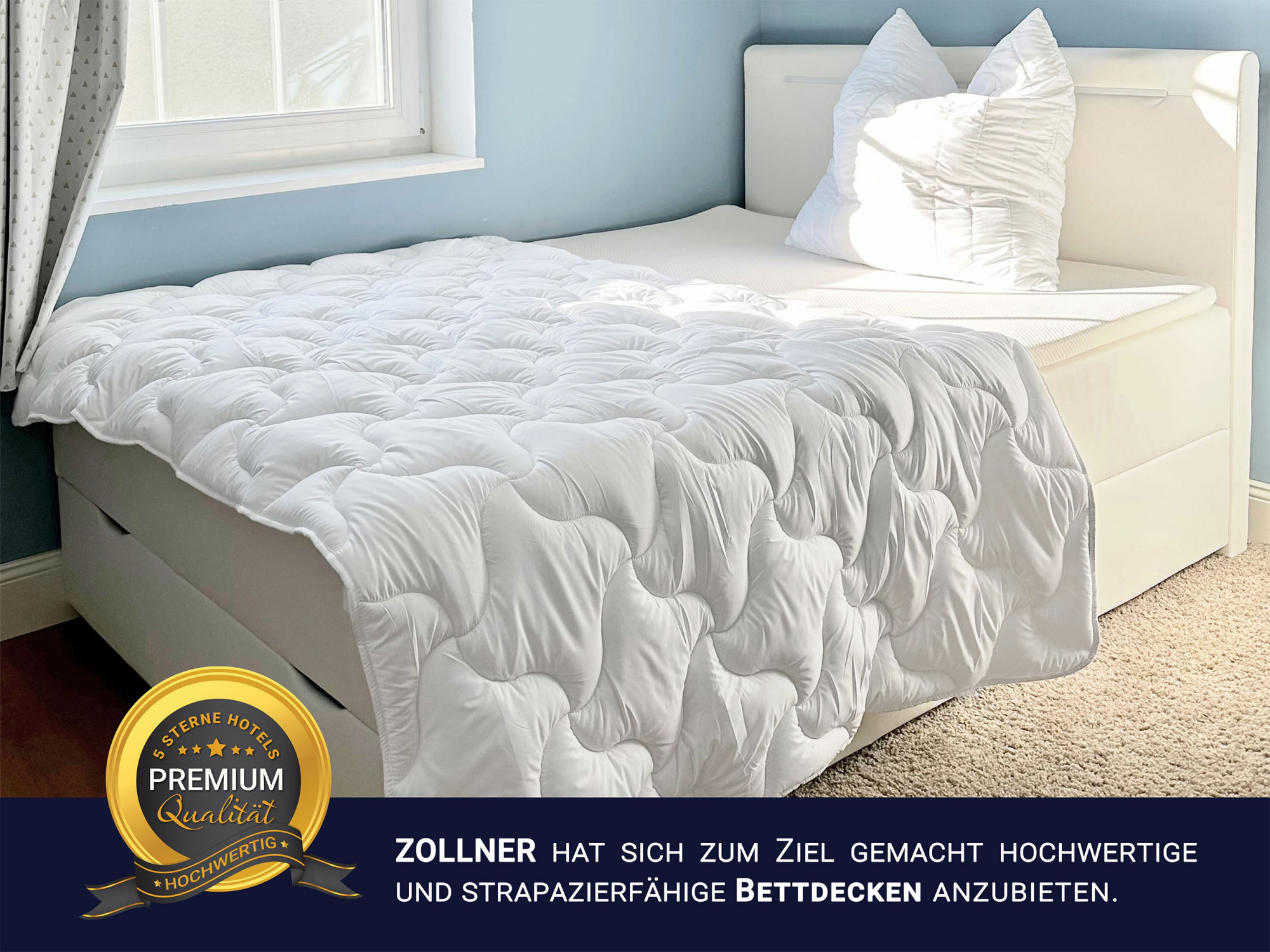 Bettdecke 135x200 cm Mikrofaser Füllung 1200 g Wärmeklasse 3