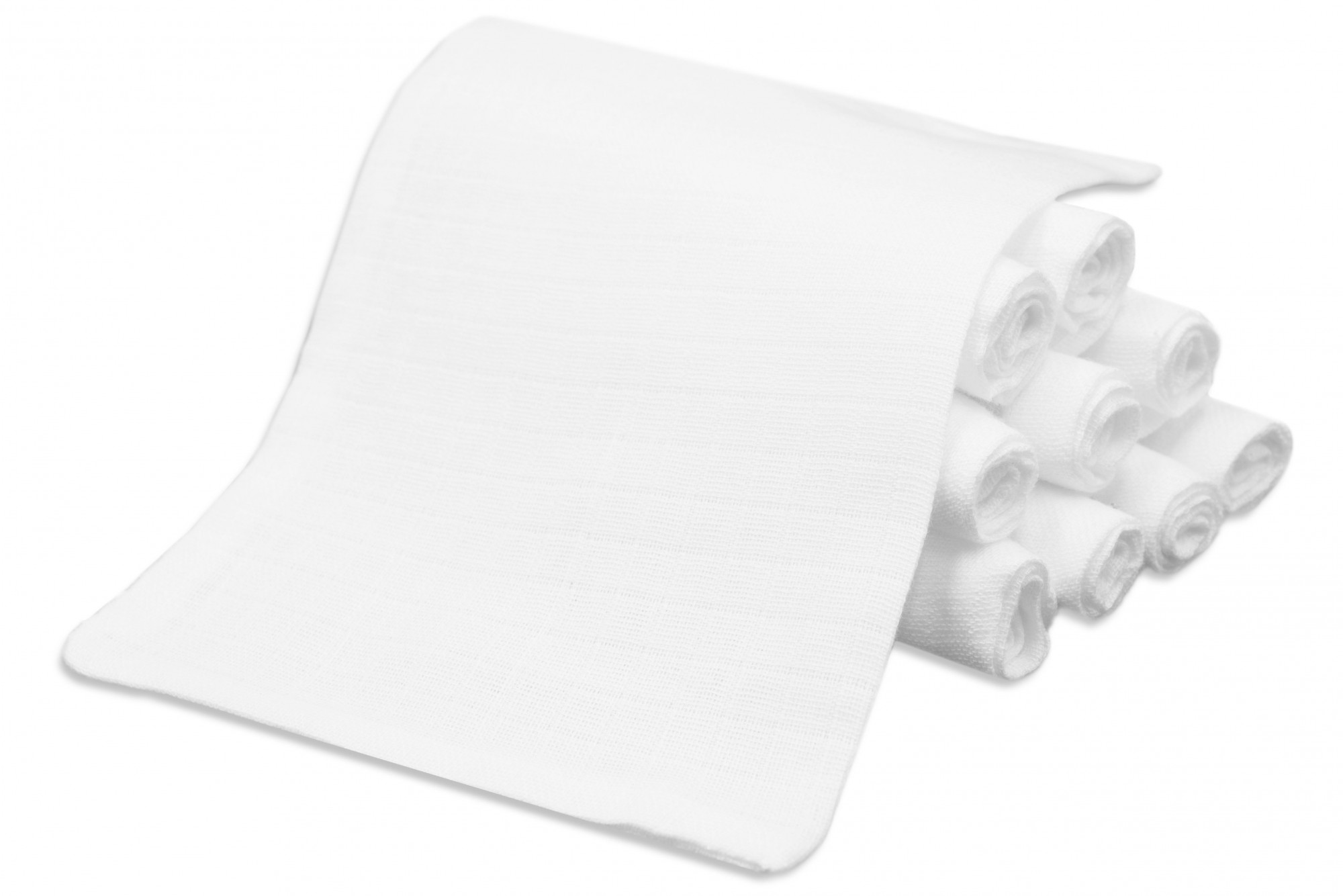 10er Set Waschlappen 17x22 cm 100% Baumwolle weiß Hauptbild