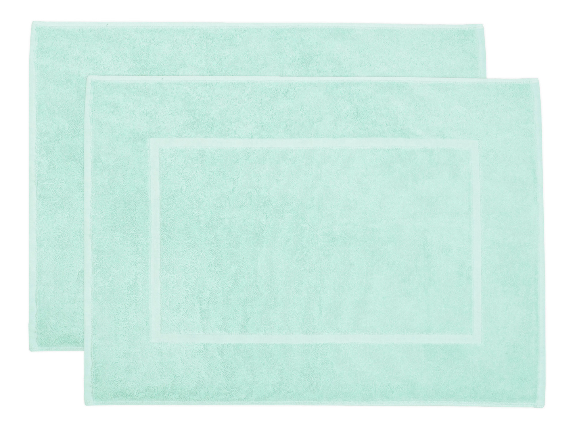2er Set Badematte 50x70 cm Baumwolle 600 g/qm mint Hauptbild