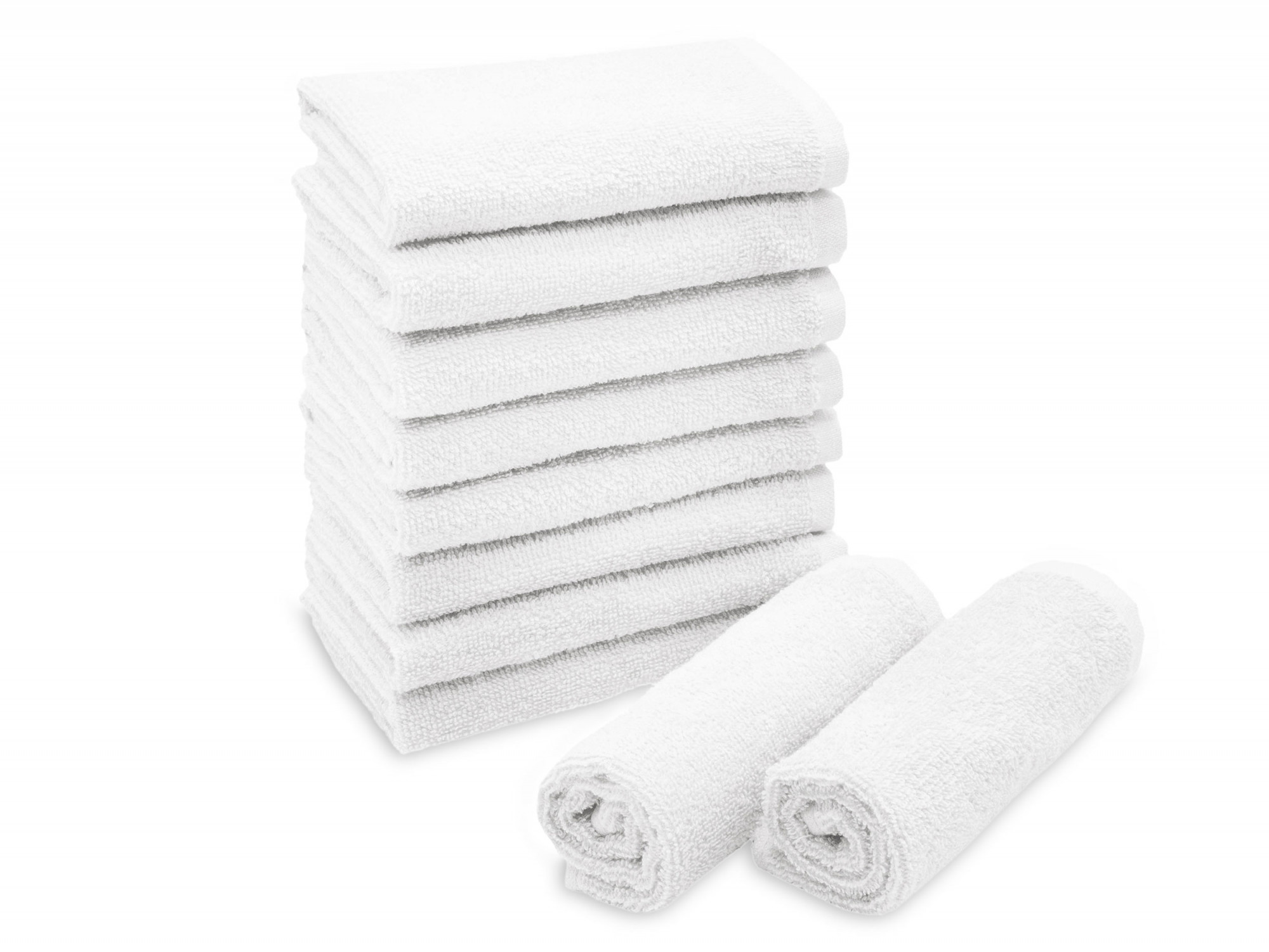 10er Set Seiftücher 30x30 cm Baumwolle 400 g/qm weiß Hauptbild