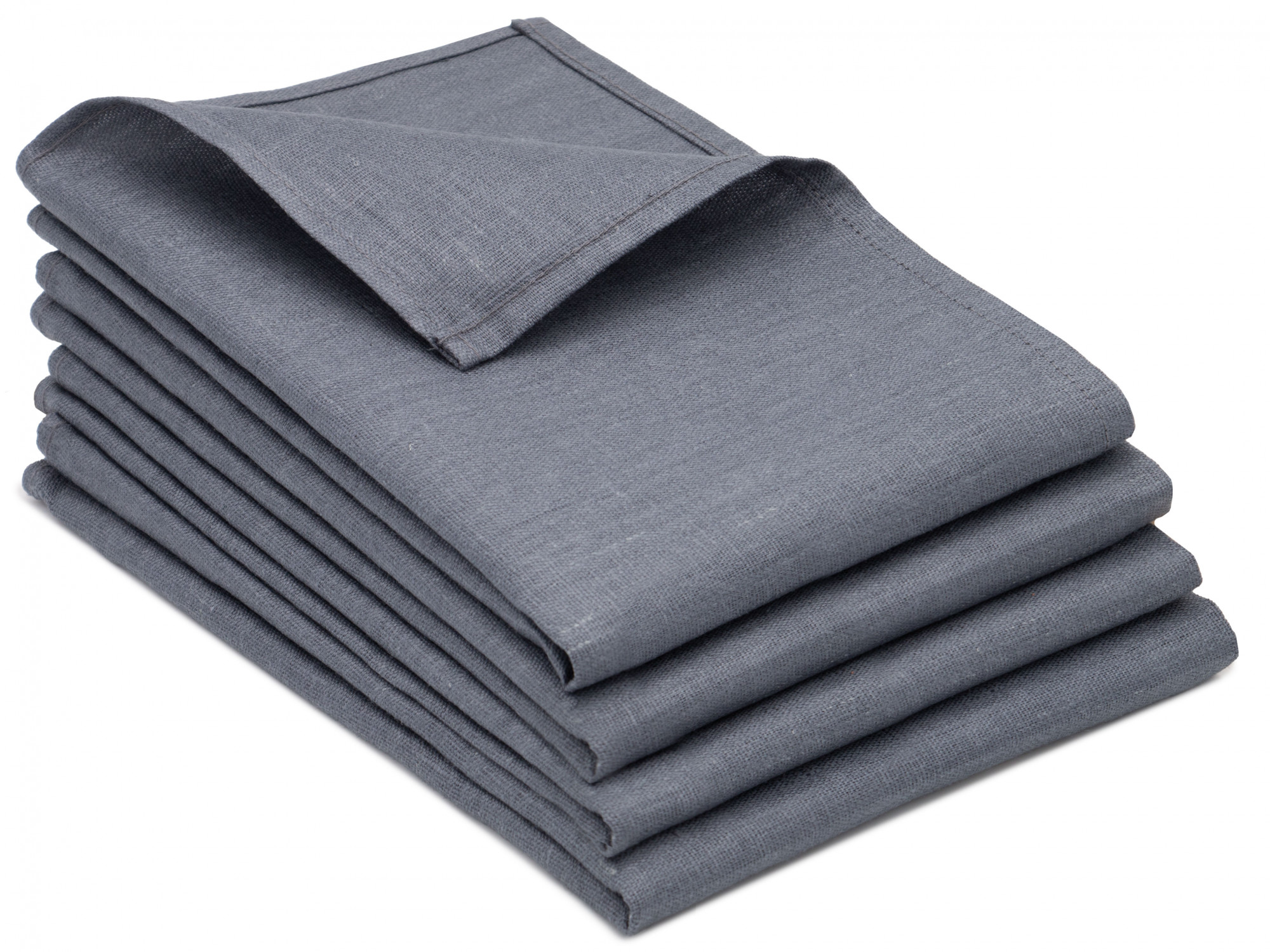 4er Set Geschirrtücher Leinen 50x70 cm anthrazit Hauptbild
