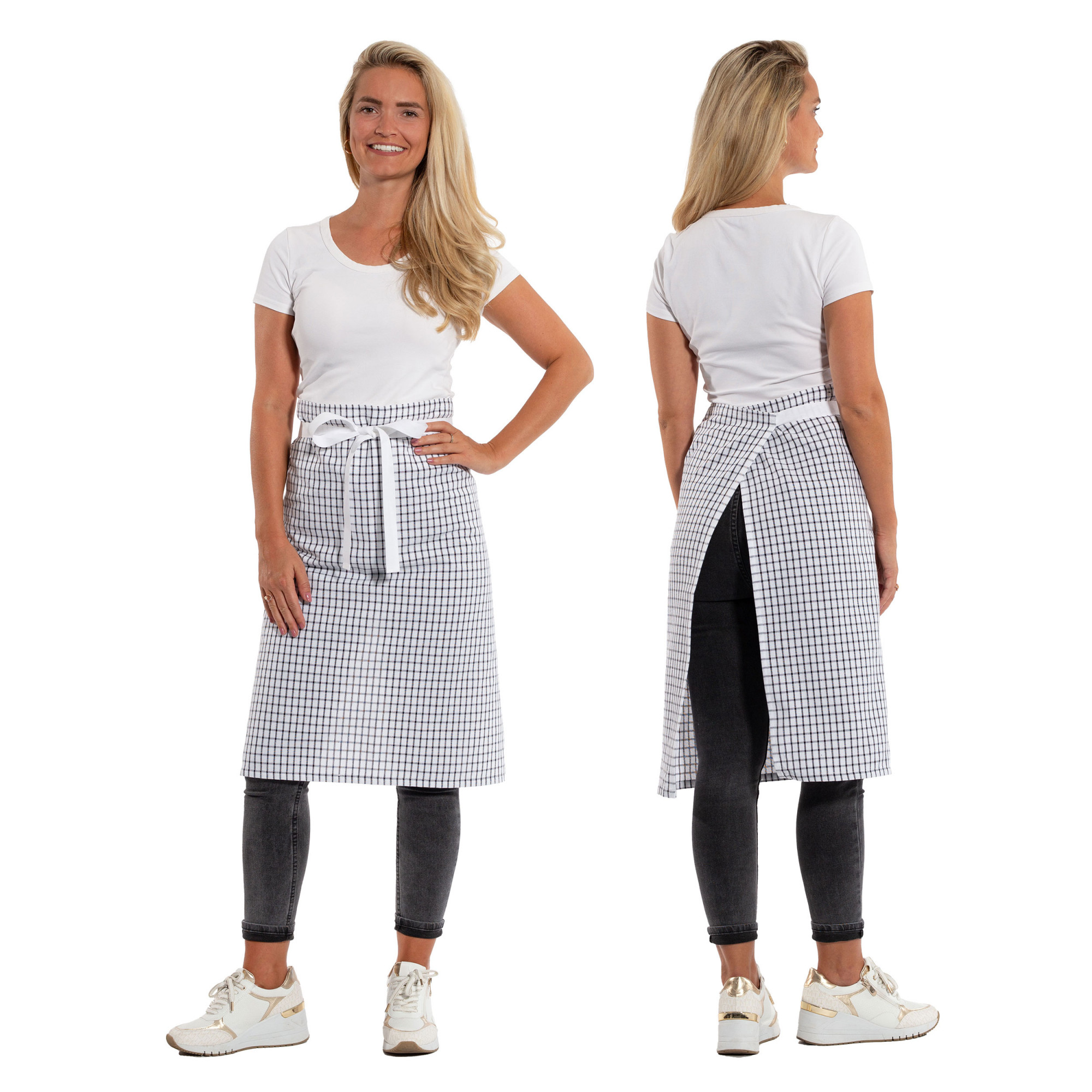 Vorstecker 84x65 cm Baumwolle schwarz-weiß-kariert Hauptbild