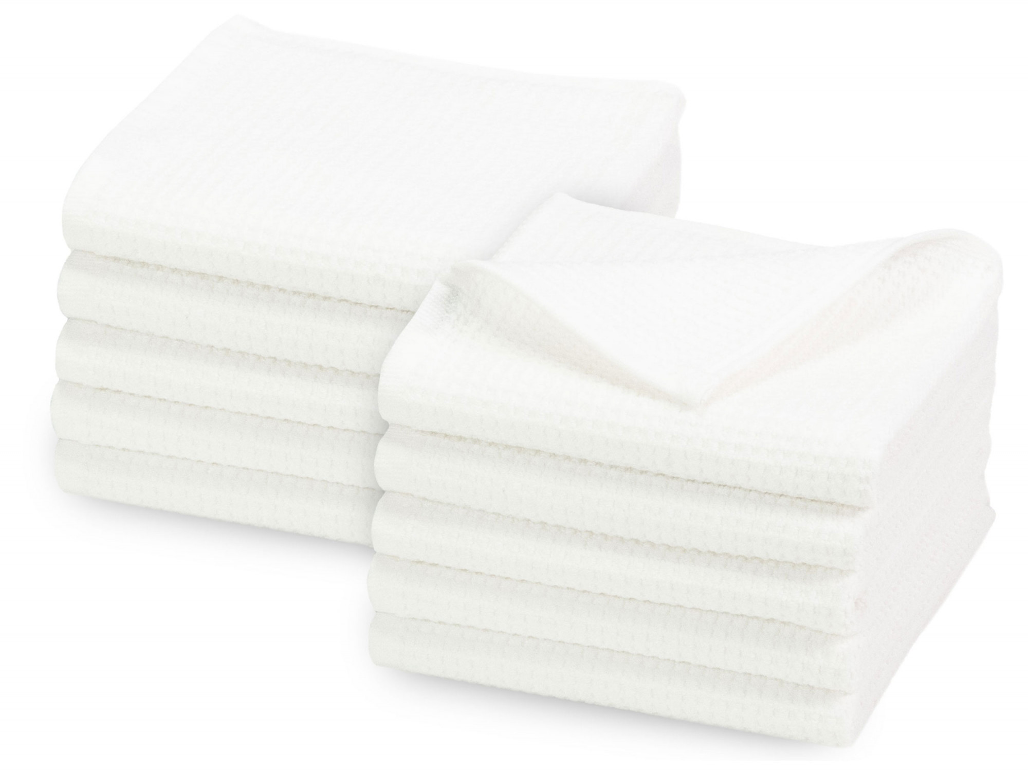 10er Set Seiftücher 30x30 cm Baumwolle 350 g/qm weiß Hauptbild