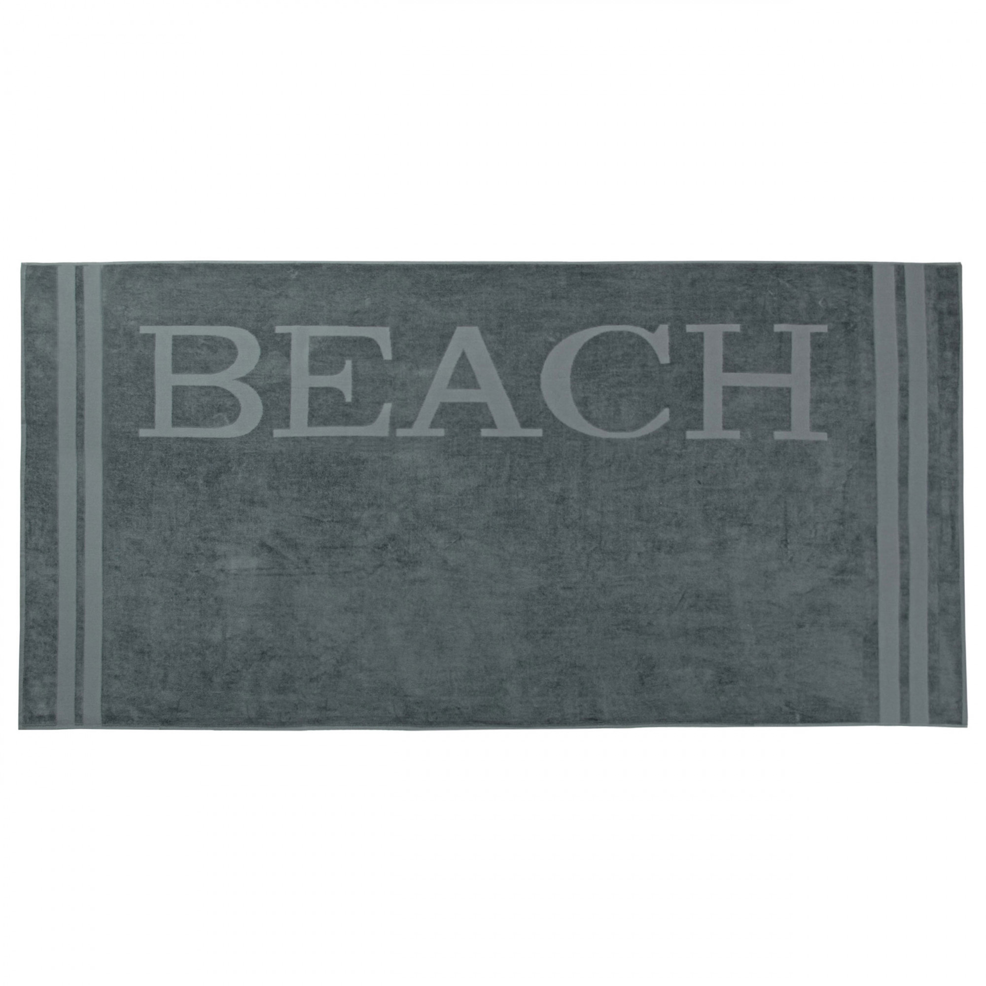 Strandtuch XXL 100x200 cm 100% Baumwolle grau Hauptbild