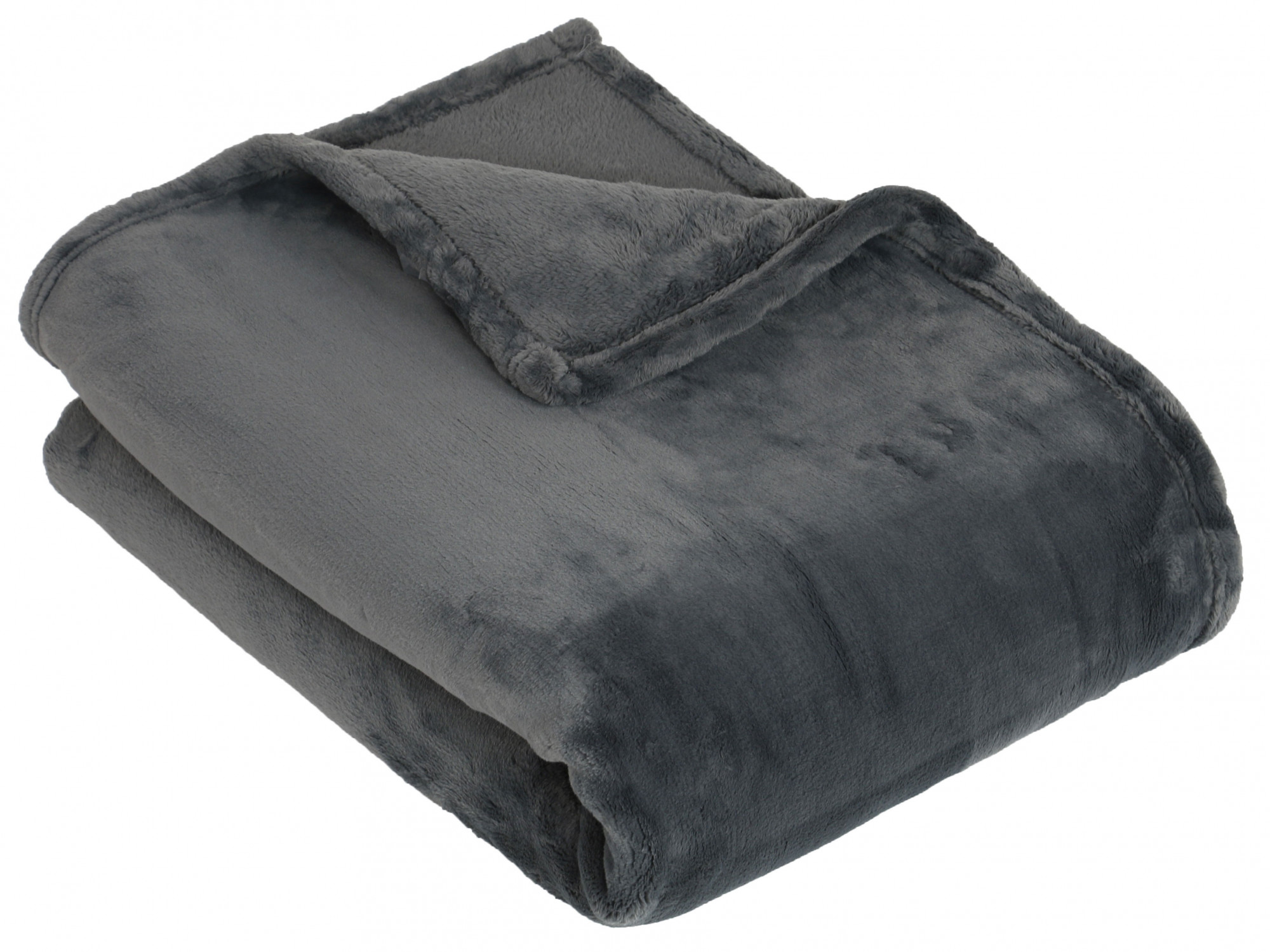 Kuscheldecke 150x200 cm Mikrofaser anthrazit Hauptbild