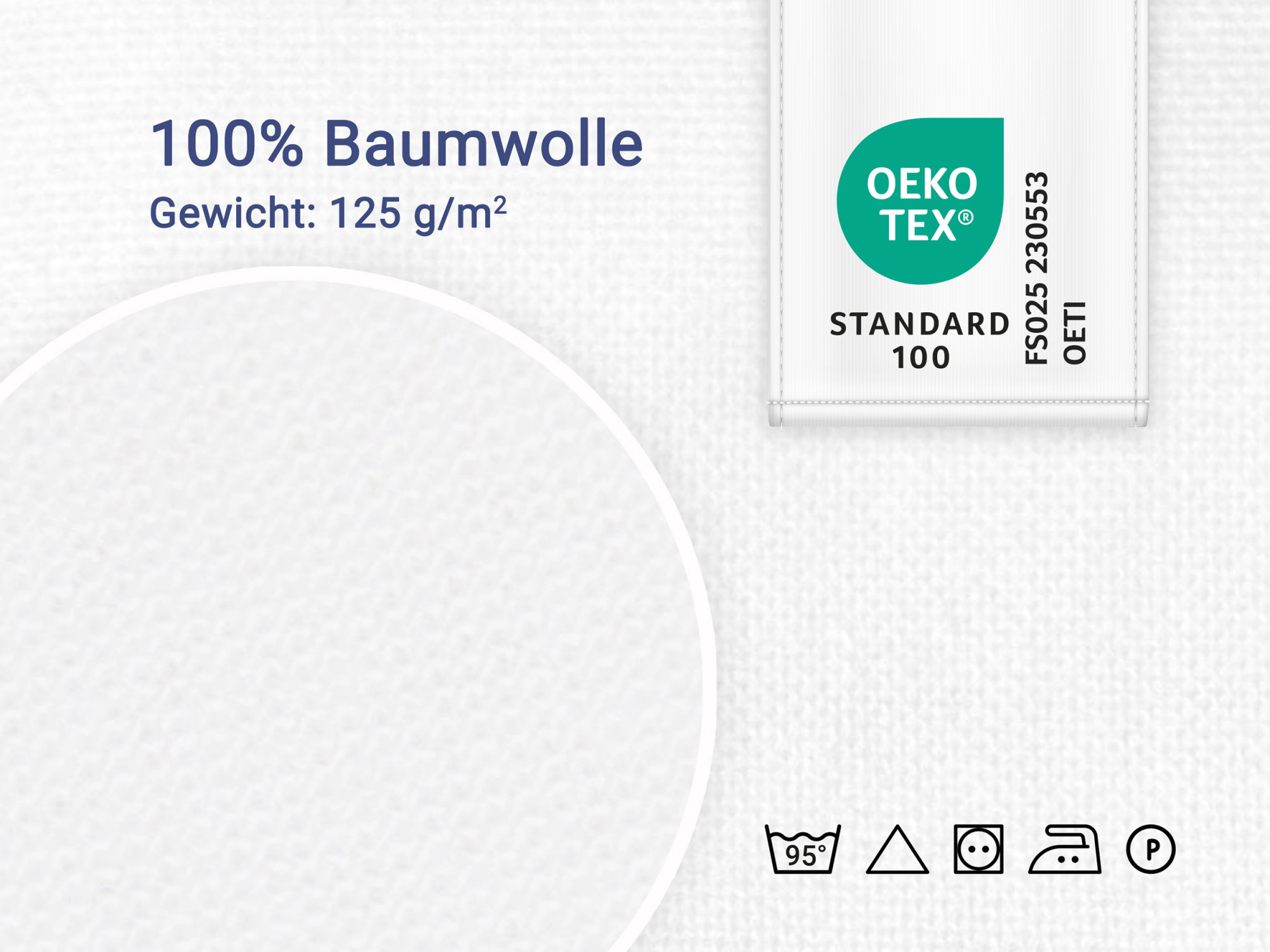 Bettlaken ohne Gummizug 300x300 cm 125 g/qm Baumwolle