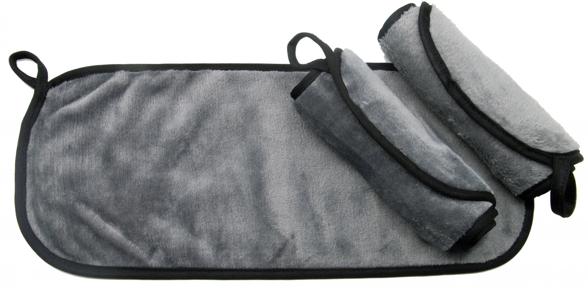 3er Set Abschminktücher 40x18 cm Mikrofaser grau Hauptbild