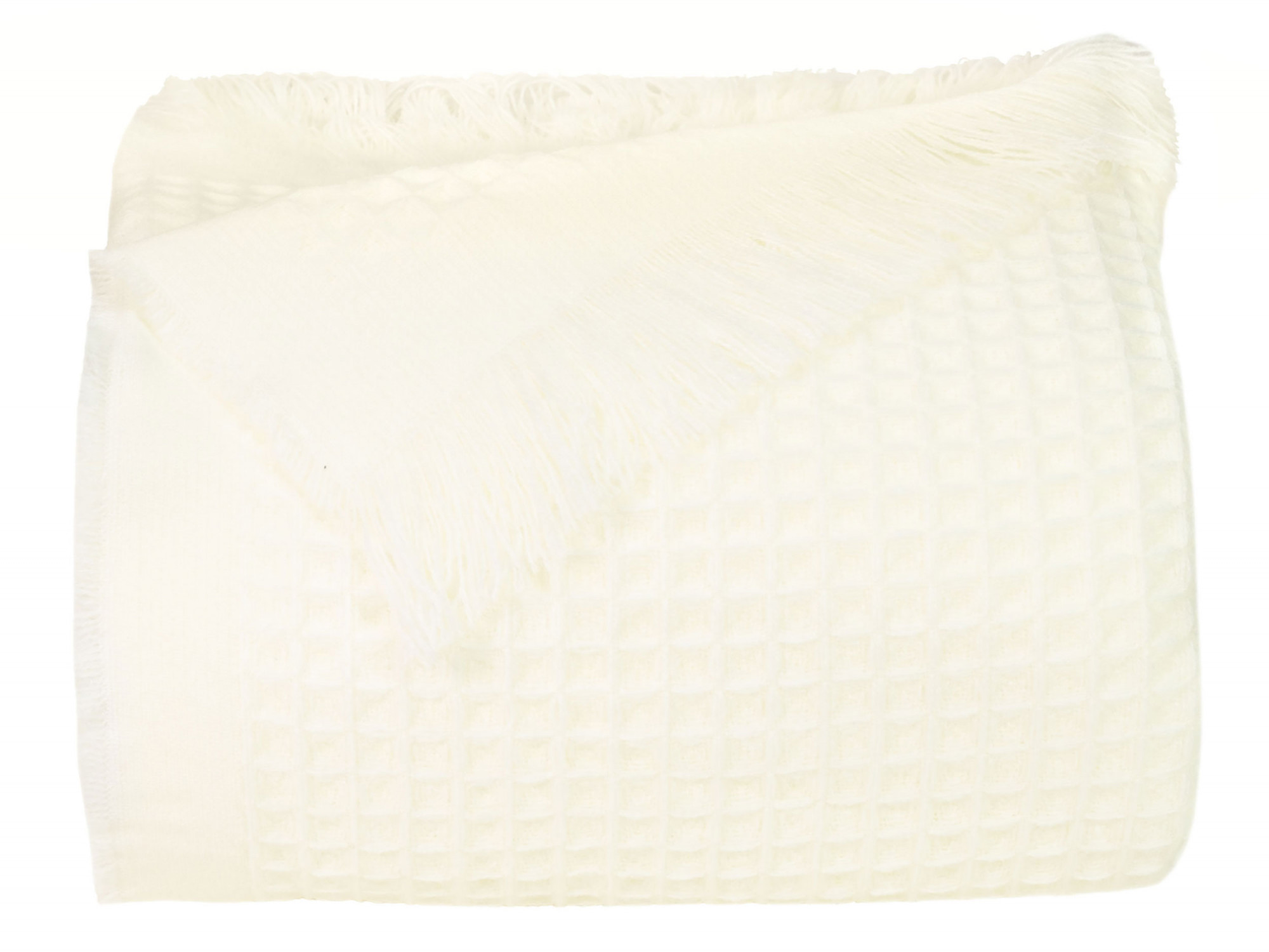 Kuscheldecke Waffelpique 150x200 cm creme