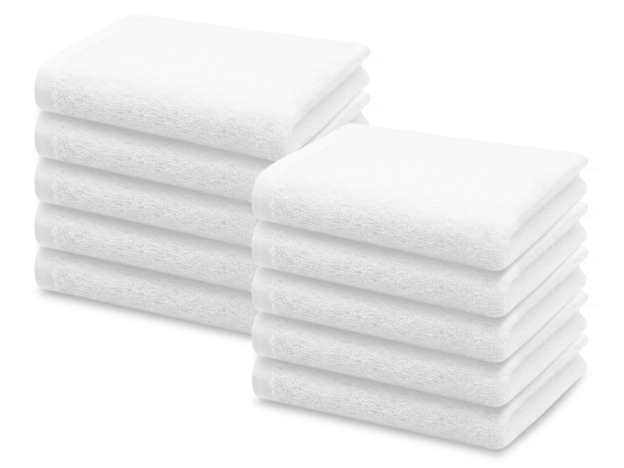10er Set Seiftücher 30x30 cm Baumwolle 450 g/qm uni-weiß Hauptbild