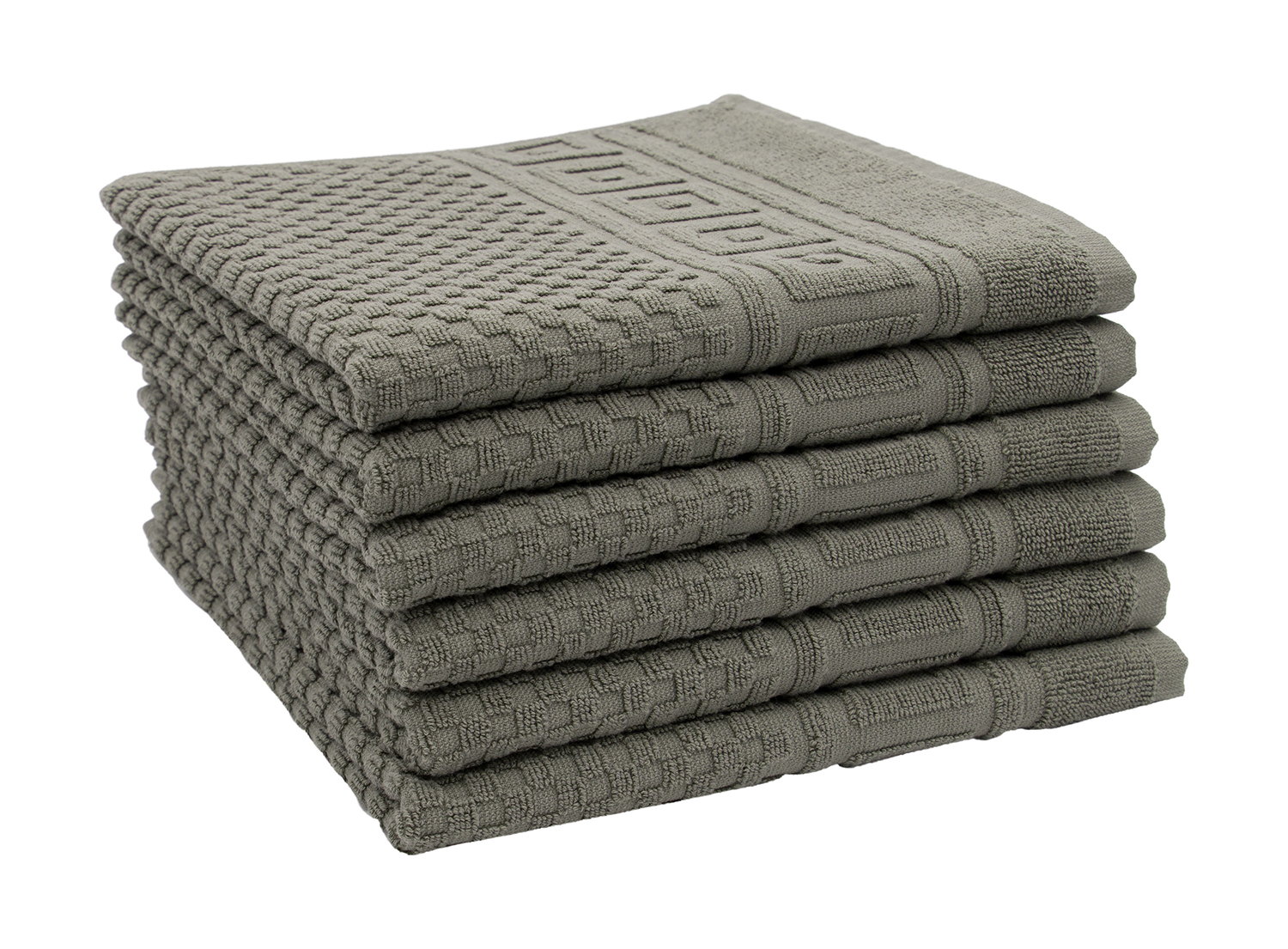 6er Set Handtücher 50x70 cm Baumwolle 440 g/qm anthrazit Hauptbild