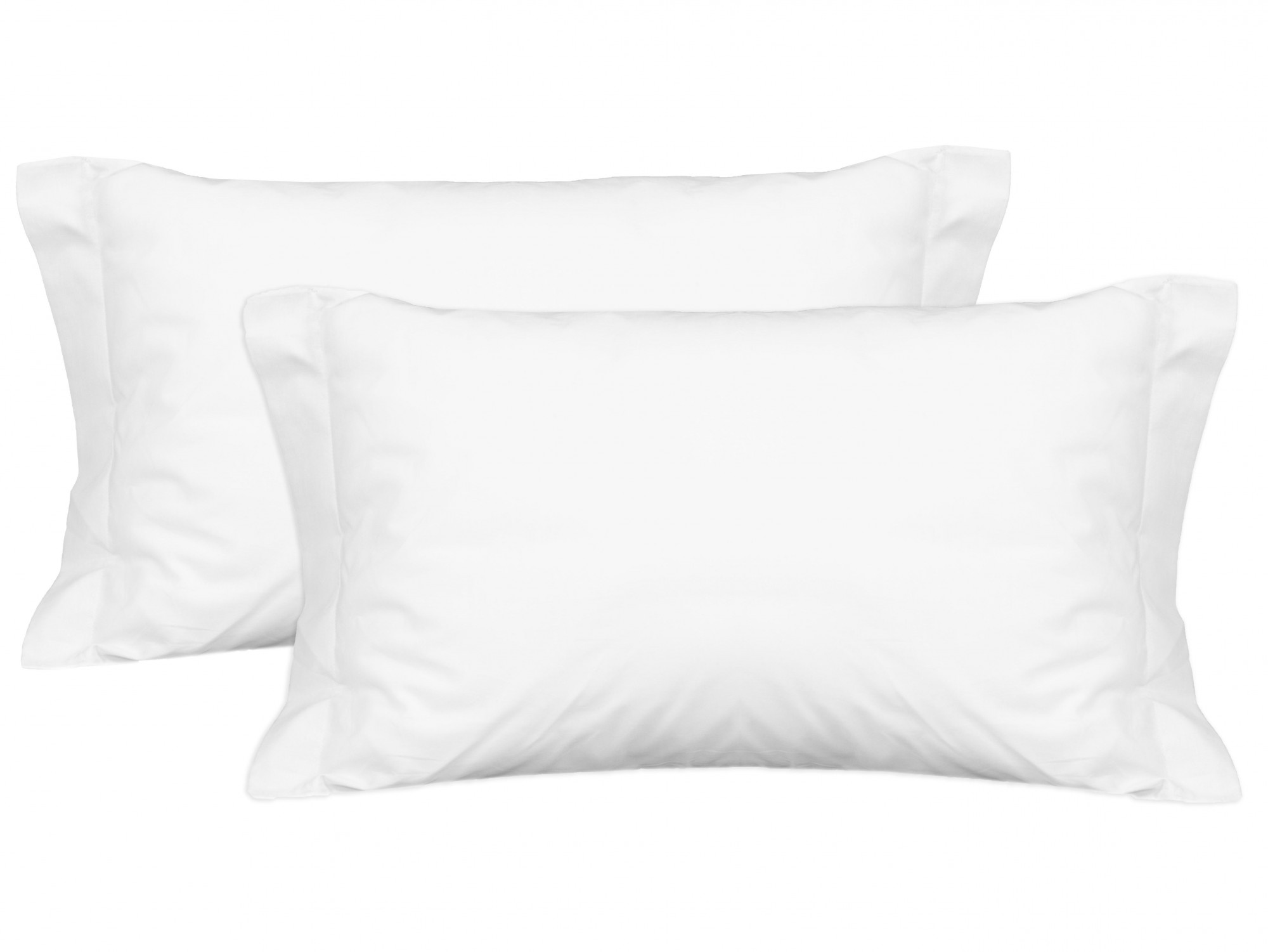 2er Set Kissenbezüge 50x80 cm 100% Baumwolle weiß Hauptbild