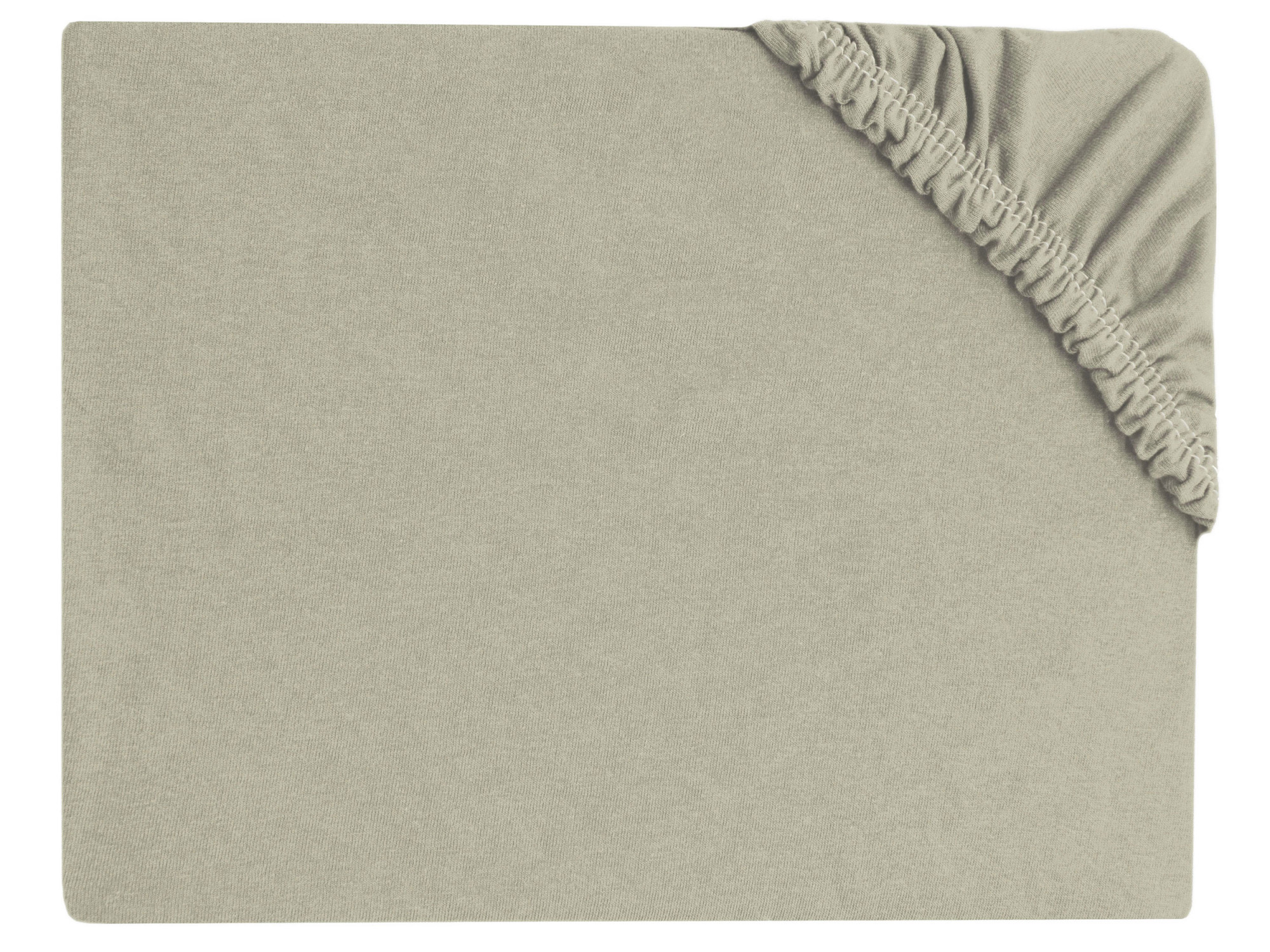 Spannbettlaken 140x200 cm 100% Baumwolle 35 cm Steg hellgrau Hauptbild