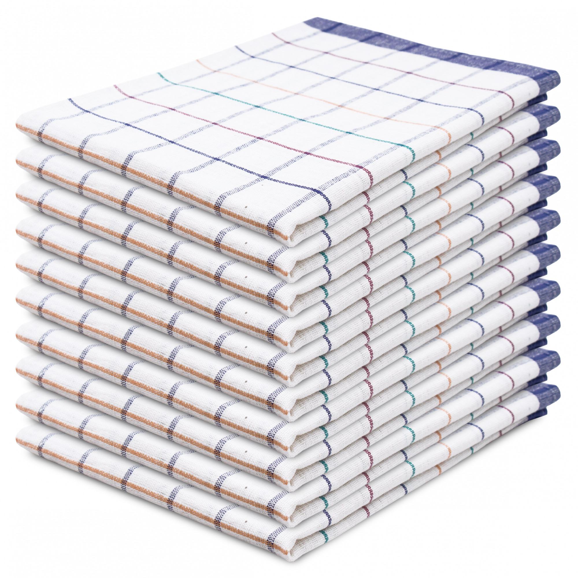 10er Set Geschirrtücher Baumwolle 50x70 cm blau-weiß Hauptbild