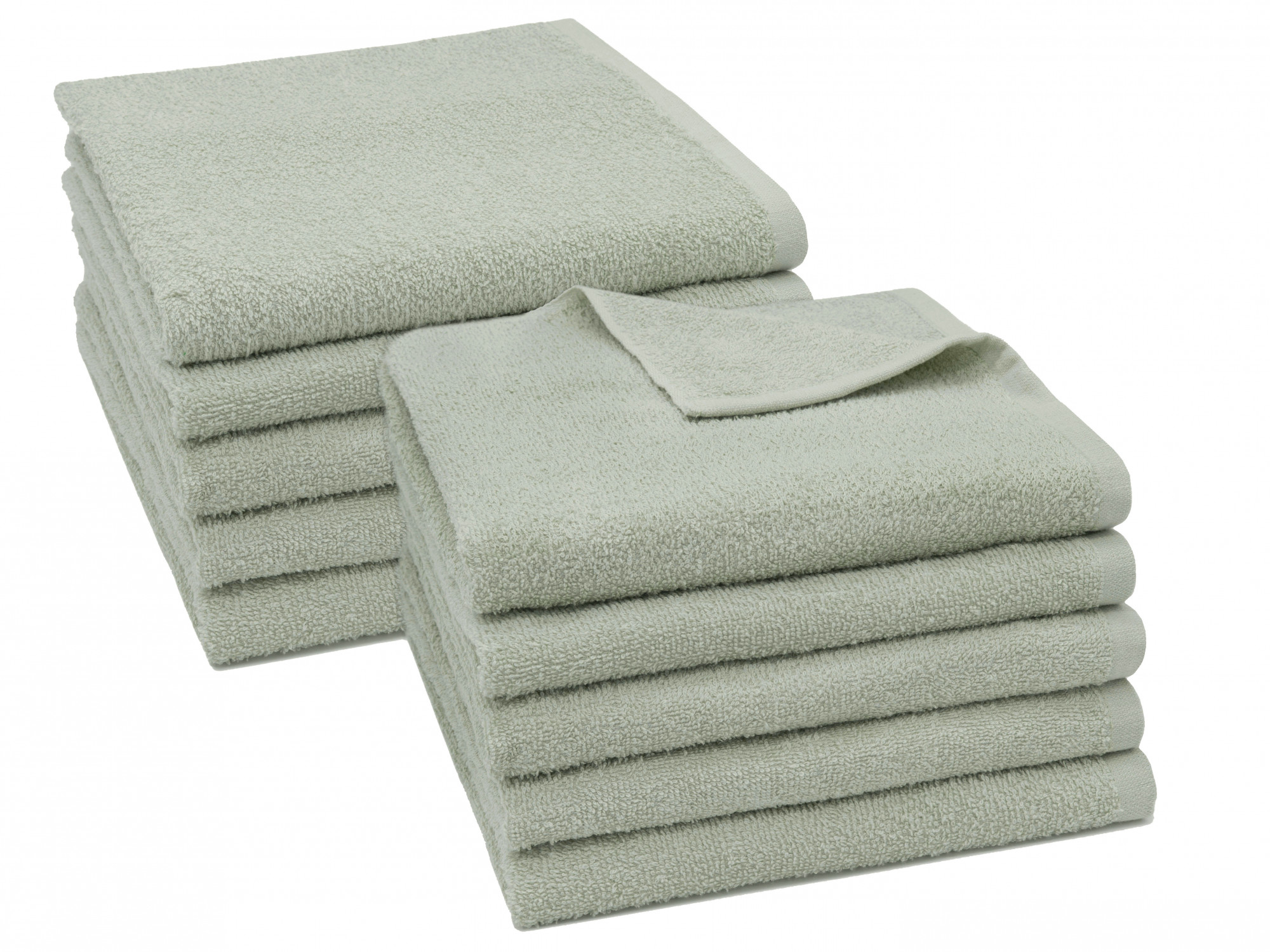 10er Set Handtücher 50x100 cm Baumwollmix 330 g/qm grau Hauptbild