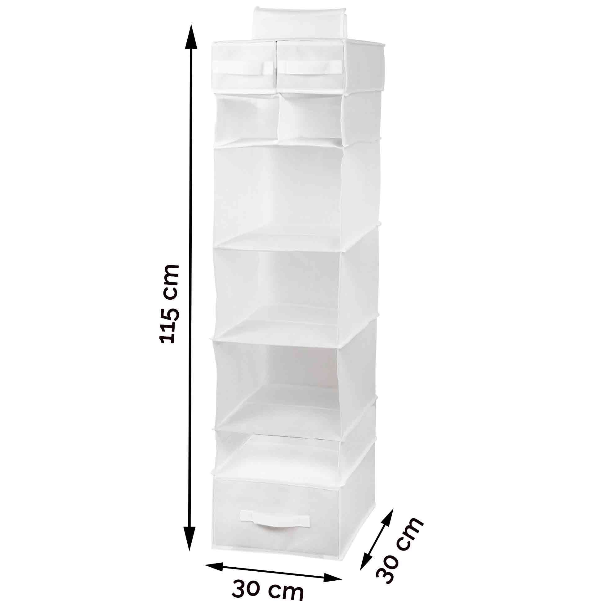 Hängeregal Kleiderschrank 30x30x115 cm weiß