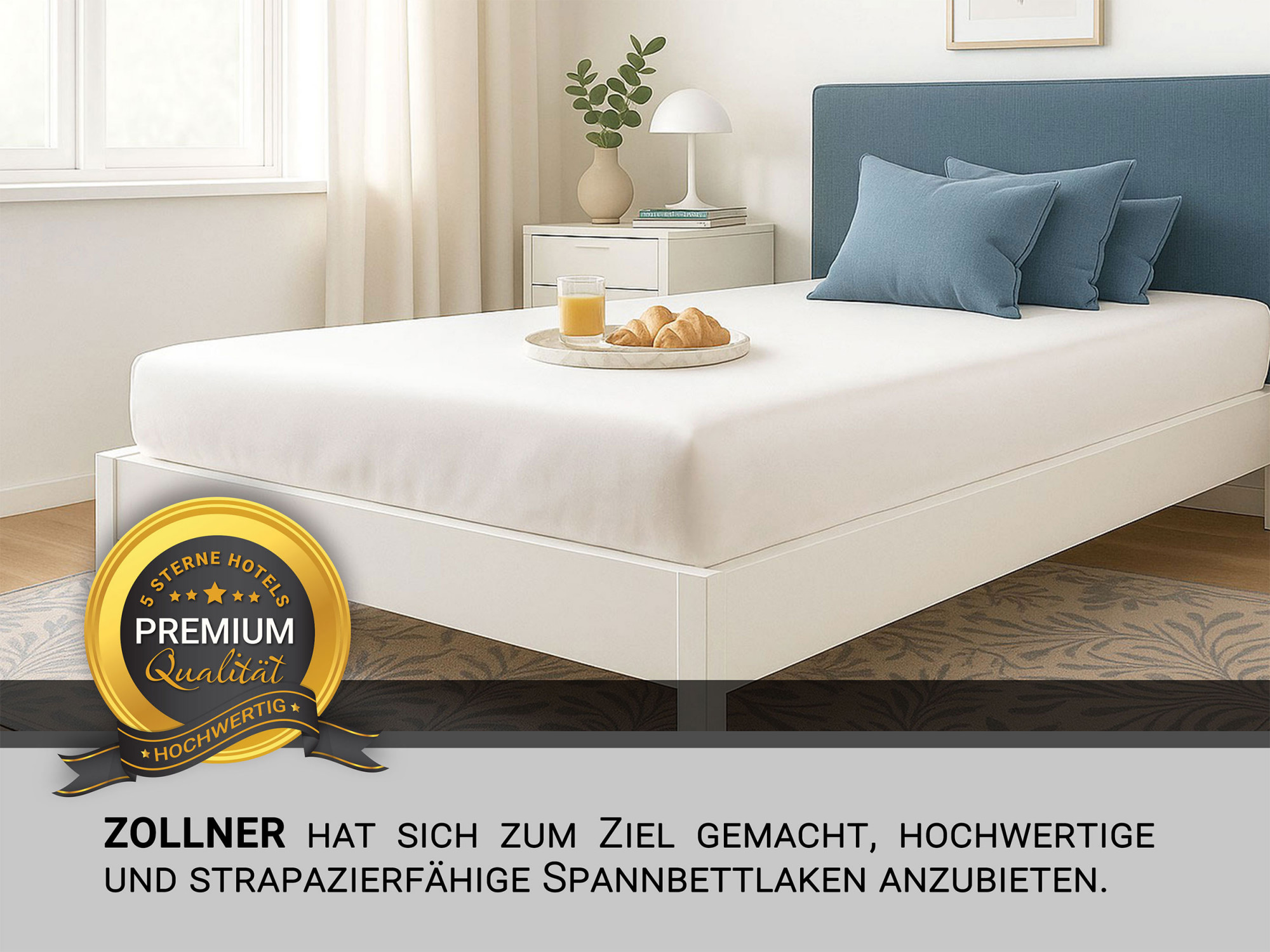 Satin Spannbettlaken 180x200 cm Baumwolle 25 cm Steg