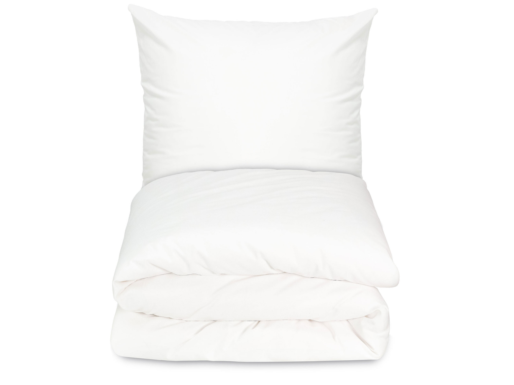 Bettwäsche 135x200 cm 2-teilig Baumwolle weiß Hauptbild