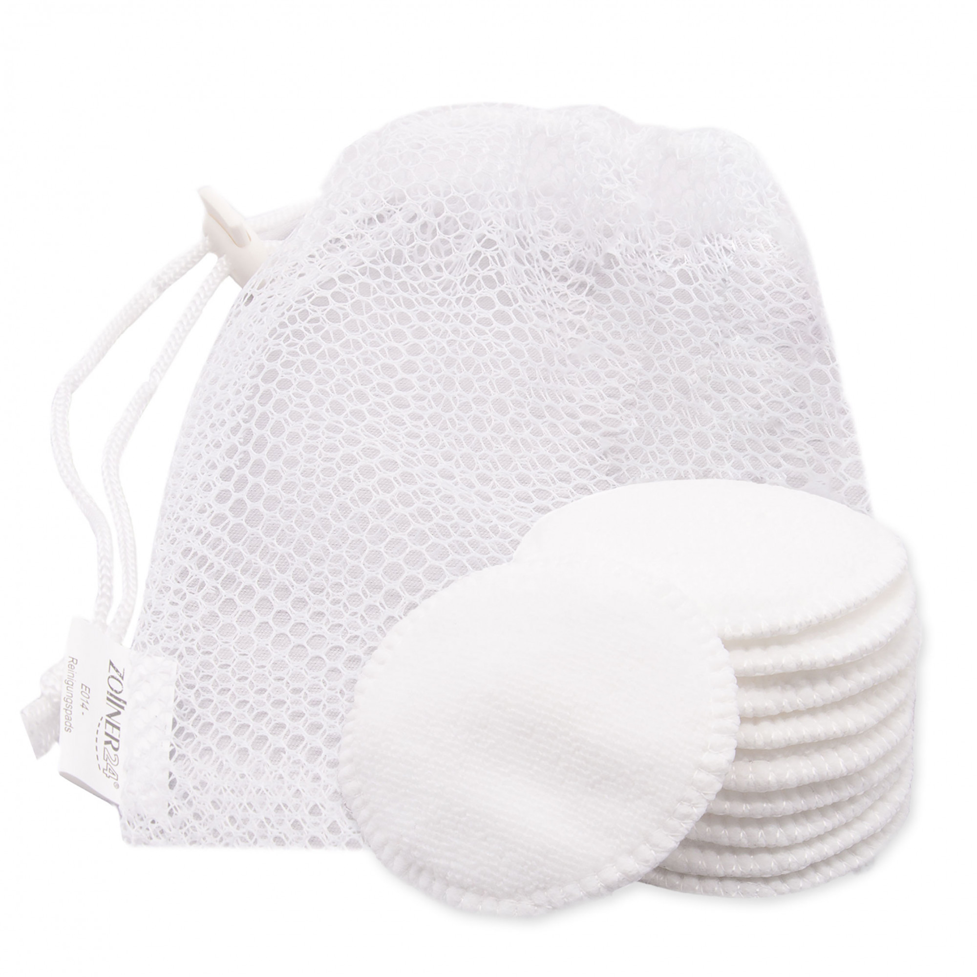 10er Set Abschminkpads ⌀ 8 cm Mikrofaser weiß Hauptbild