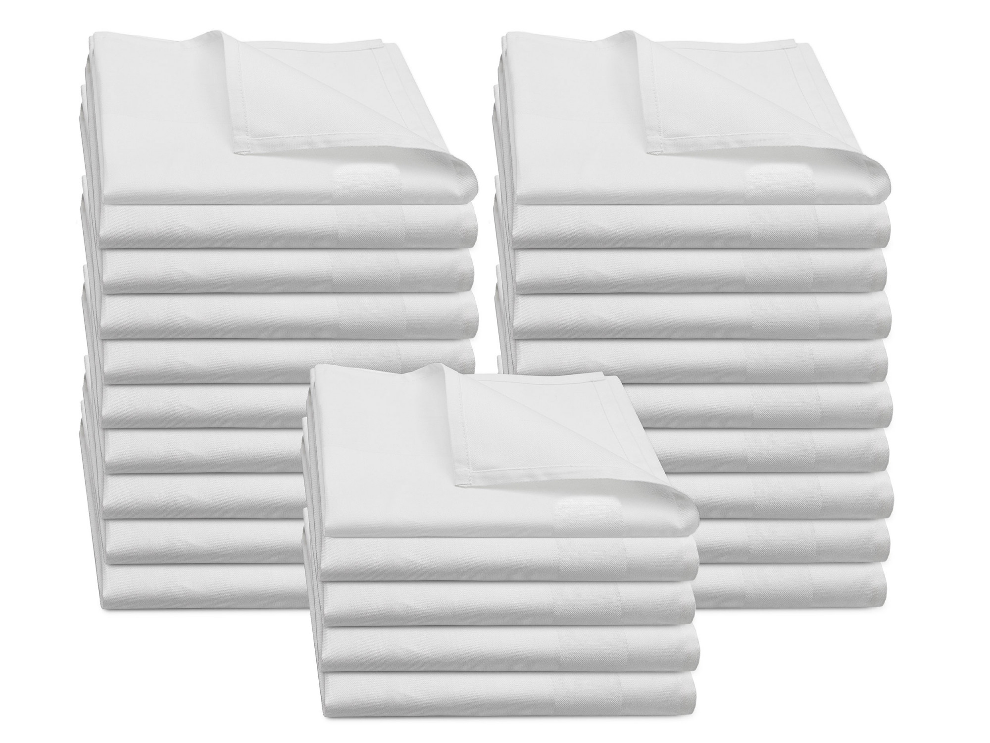 25er Set Stoffservietten 4-seitig gesäumt 50x50 cm Baumwolle