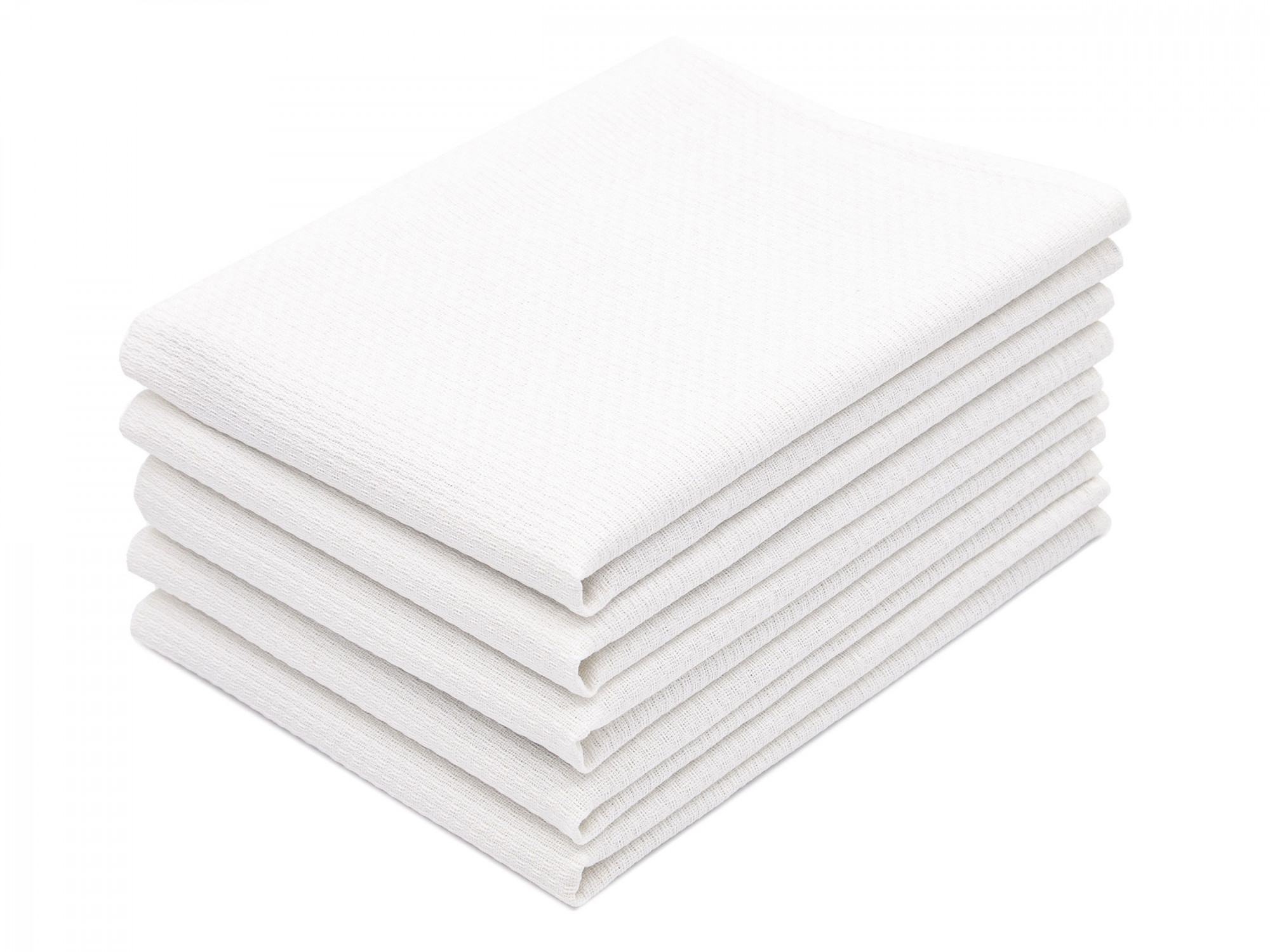 5er Set Geschirrtücher Baumwolle 50x75 cm weiß Hauptbild