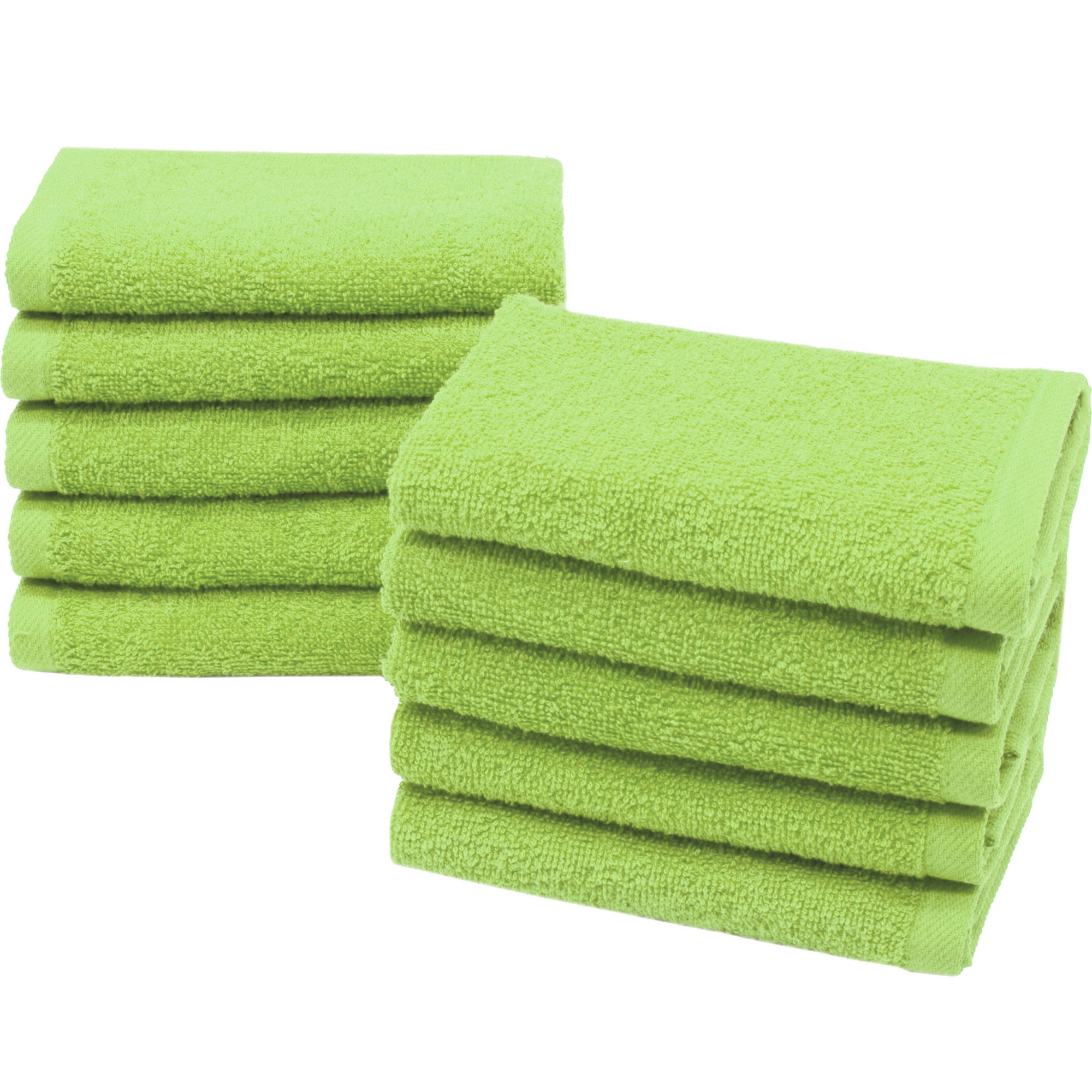 10er Set Seiftücher 30x30 cm Baumwolle 420 g/qm grün Hauptbild