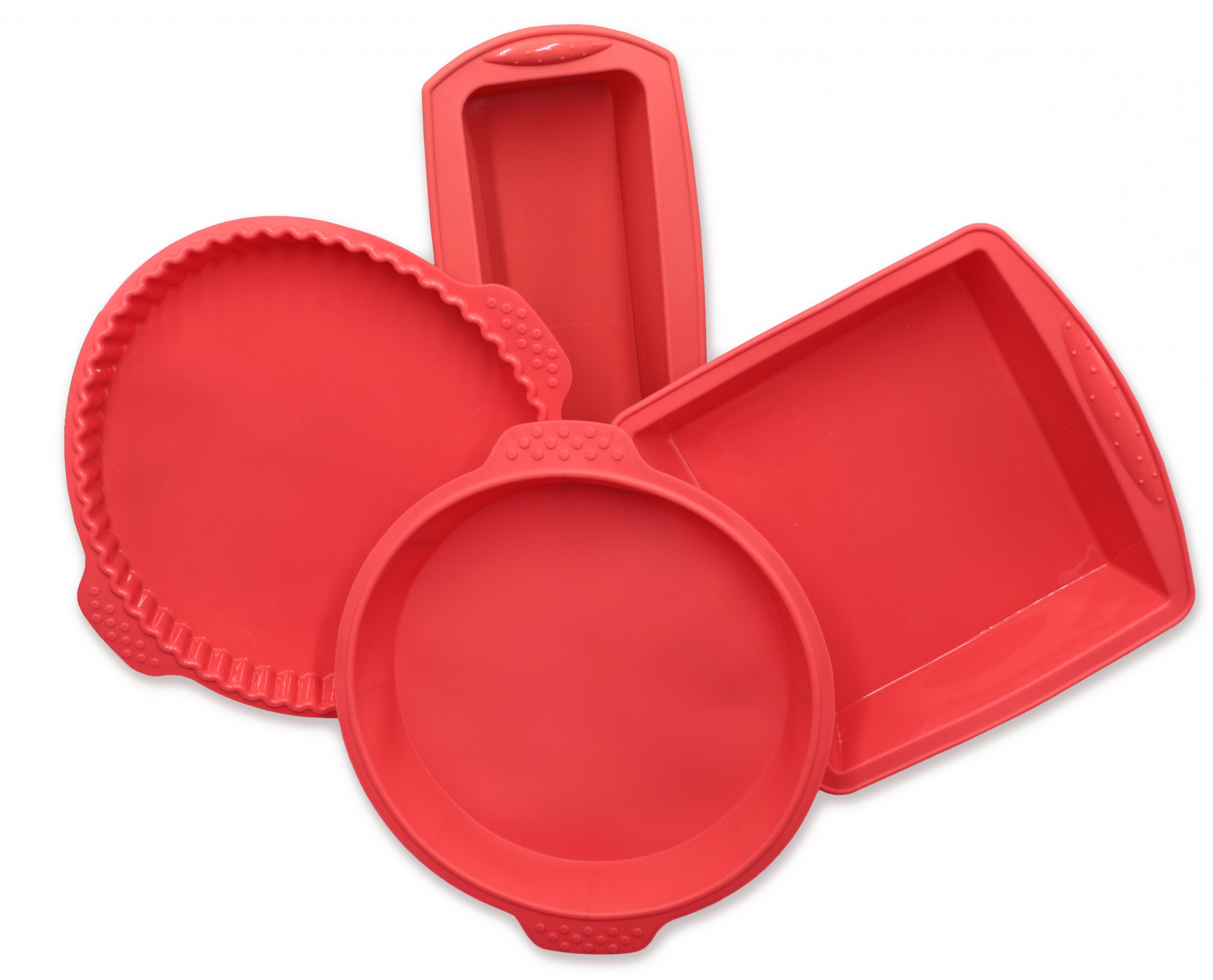 Backformen (4er-Set) aus Silikon rot Hauptbild