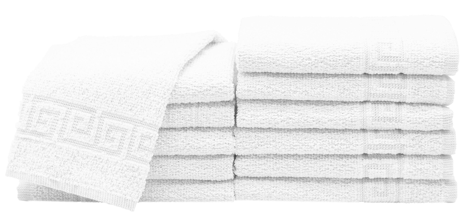12er Set Seiftücher 30x30 cm Baumwolle 340 g/qm weiß Hauptbild