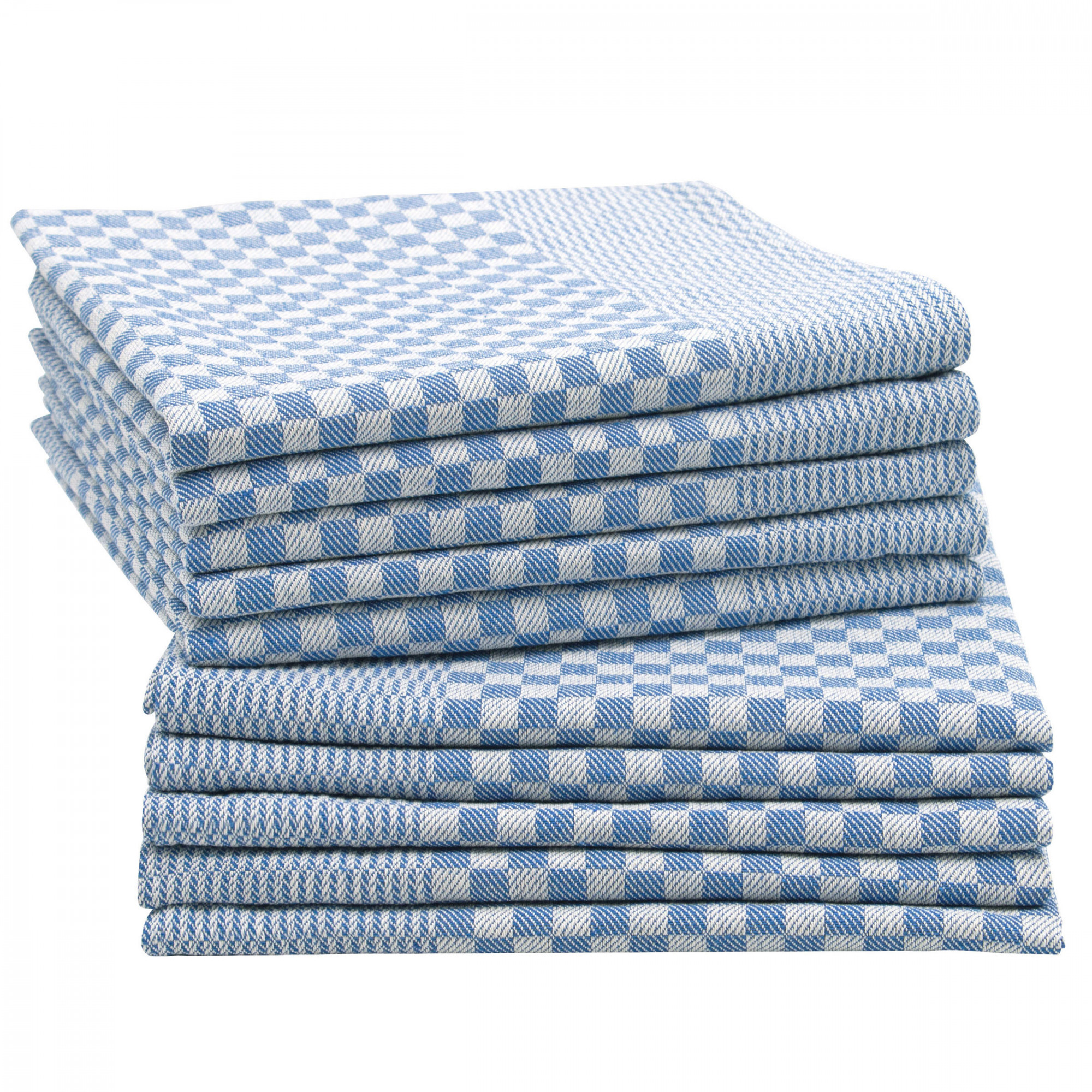 10er Set Geschirrtücher Baumwolle 54x100 cm blau-kariert Hauptbild
