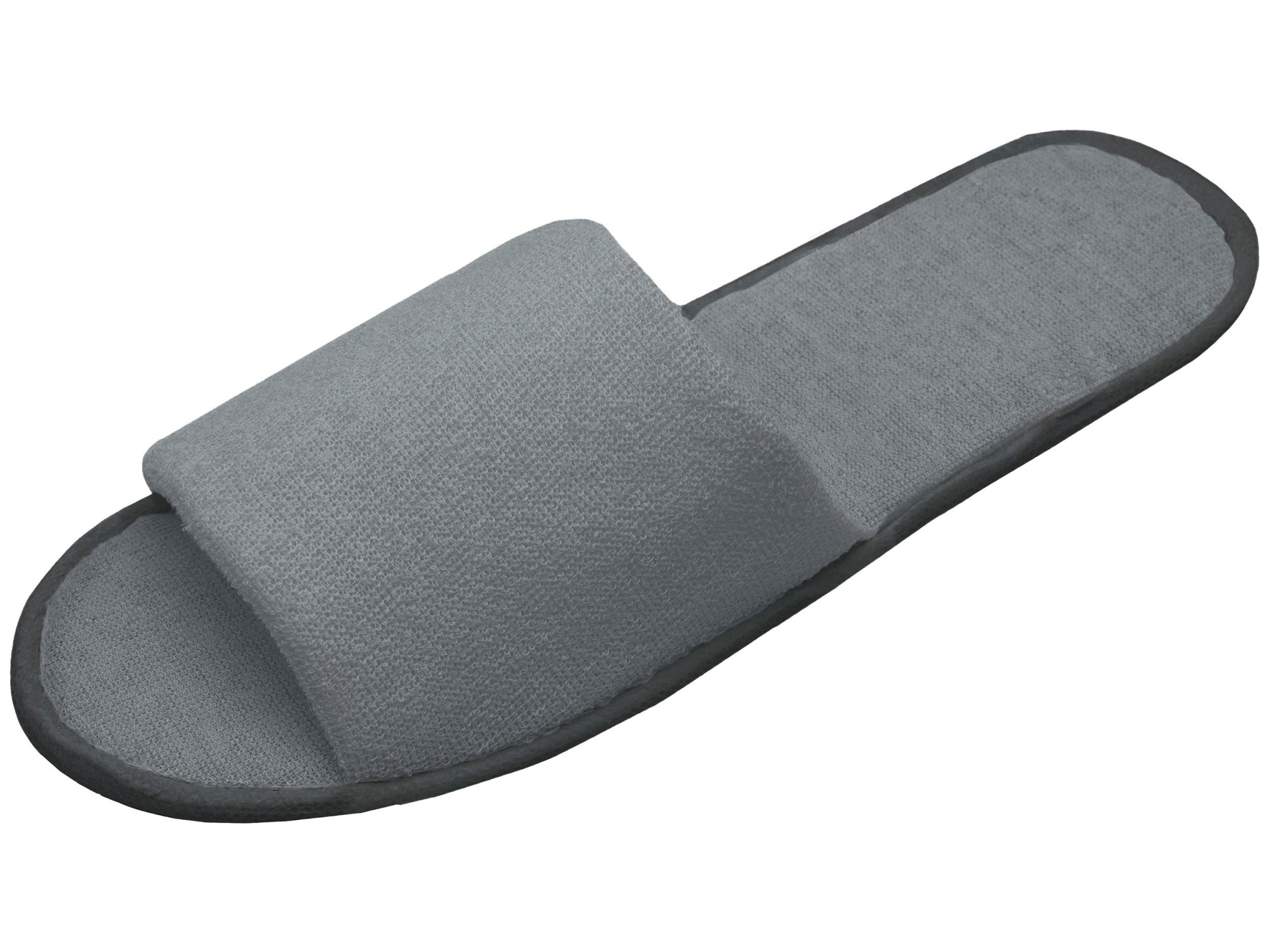 10 Paar Frottierslipper offen 30 cm Länge anthrazit Hauptbild