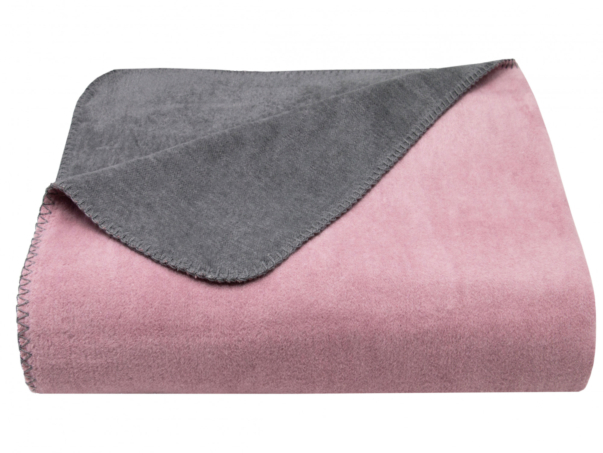 Kuscheldecke 150x200 cm Baumwollmix rose-grau Hauptbild