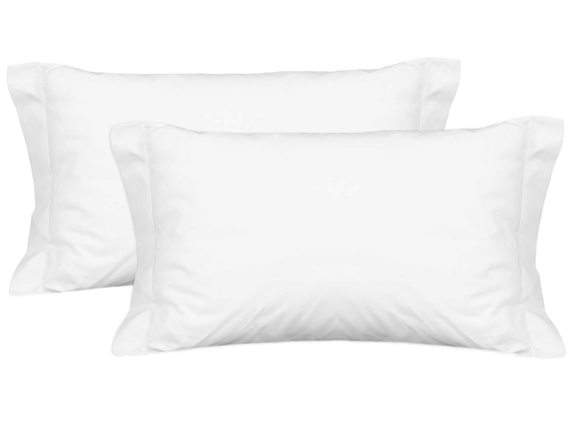 2er Set Kissenbezüge 50x80 cm 100% Baumwolle weiß