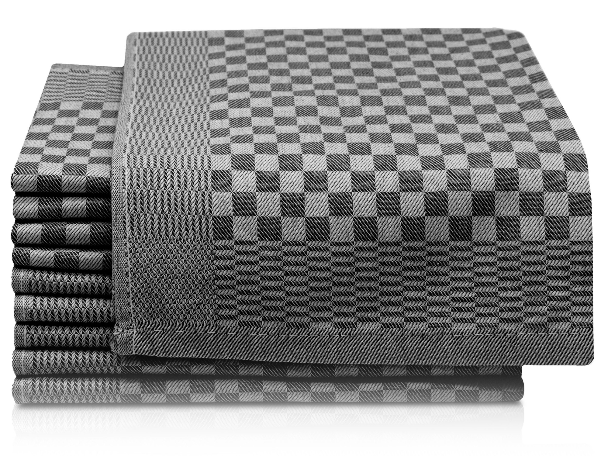 10er Set Geschirrtücher Baumwolle 46x70 cm schwarz Hauptbild