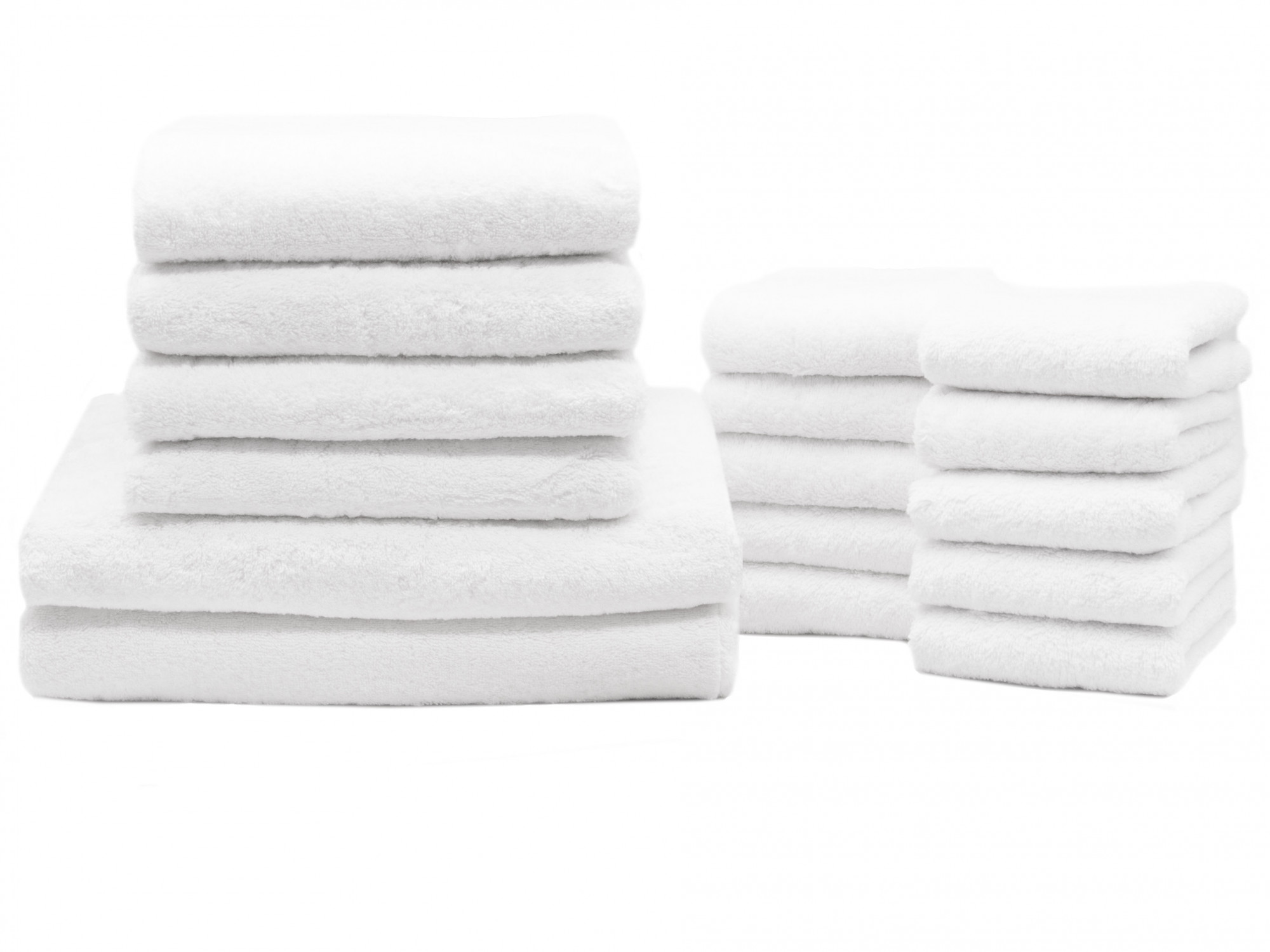 16-tlg. Handtuch-Set - Gäste-, Dusch-, Handtücher weiß Hauptbild