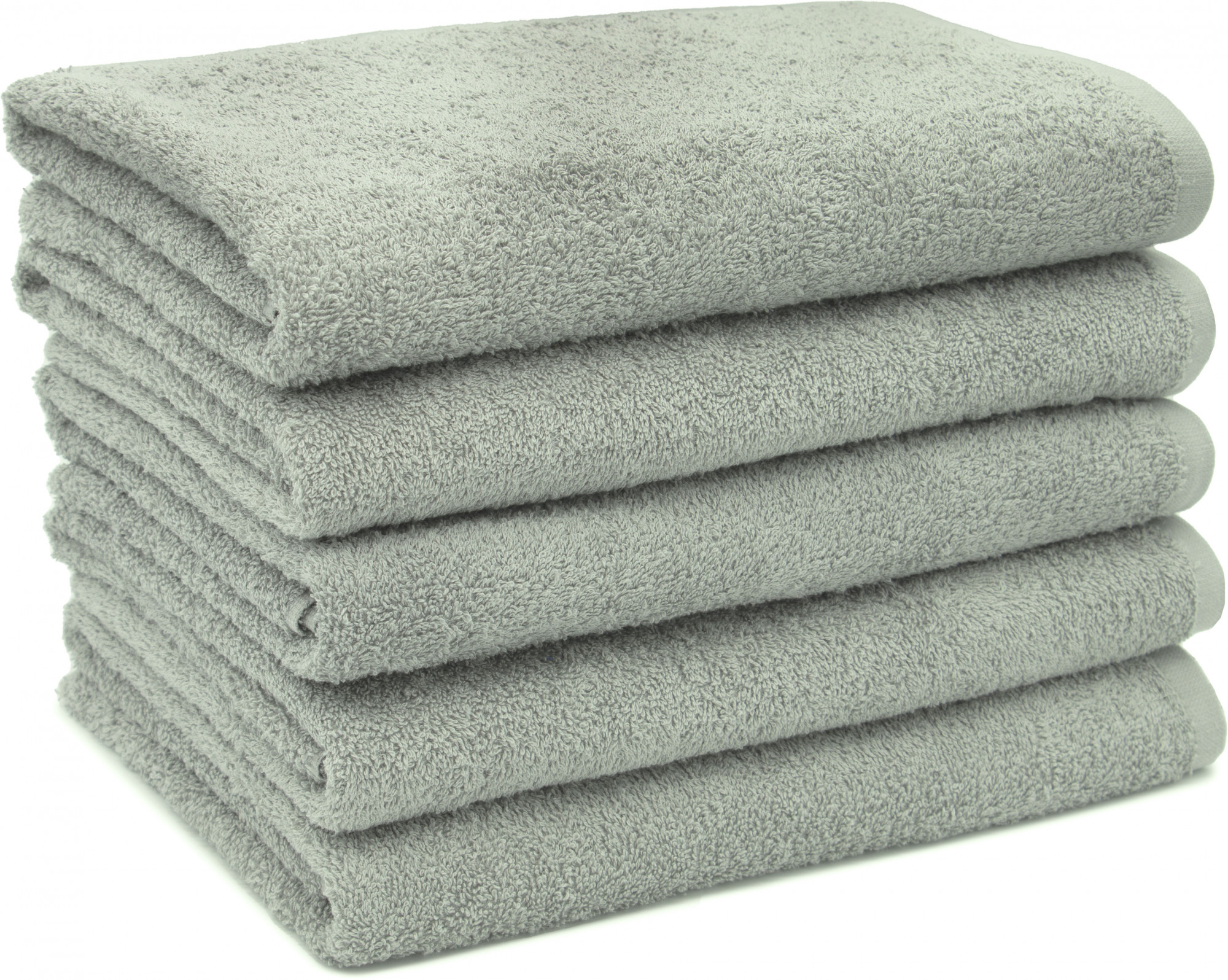 5er Set Duschtücher 70x140 cm Baumwollmix 330 g/qm grau Hauptbild