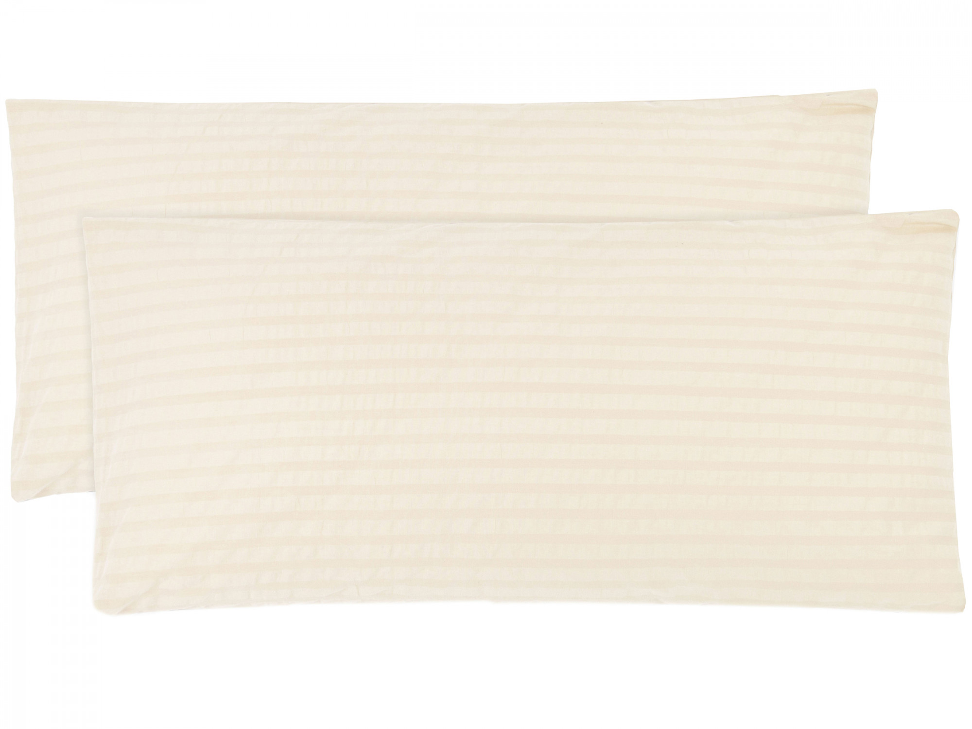 2er Set Kissenbezüge 40x80 cm 100% Baumwolle creme Hauptbild