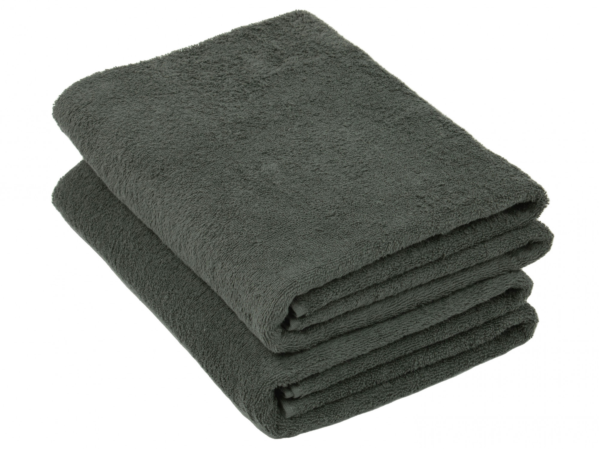 2er Set Badetücher 100x150 cm Baumwolle 400 g/qm anthrazit Hauptbild