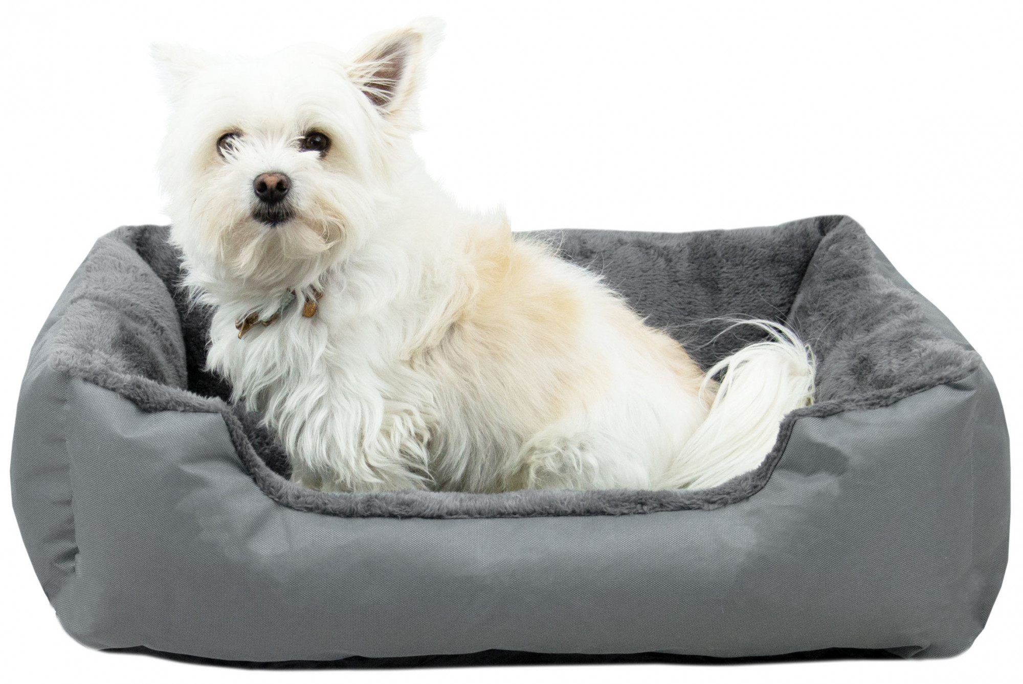 Hundebett 50x60 cm 100% Polyester hellgrau Hauptbild