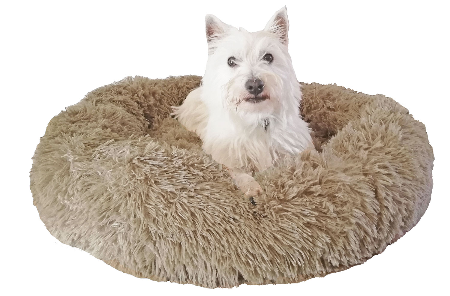 Hundekissen Donut-Form hellbraun 60x60 cm Hauptbild