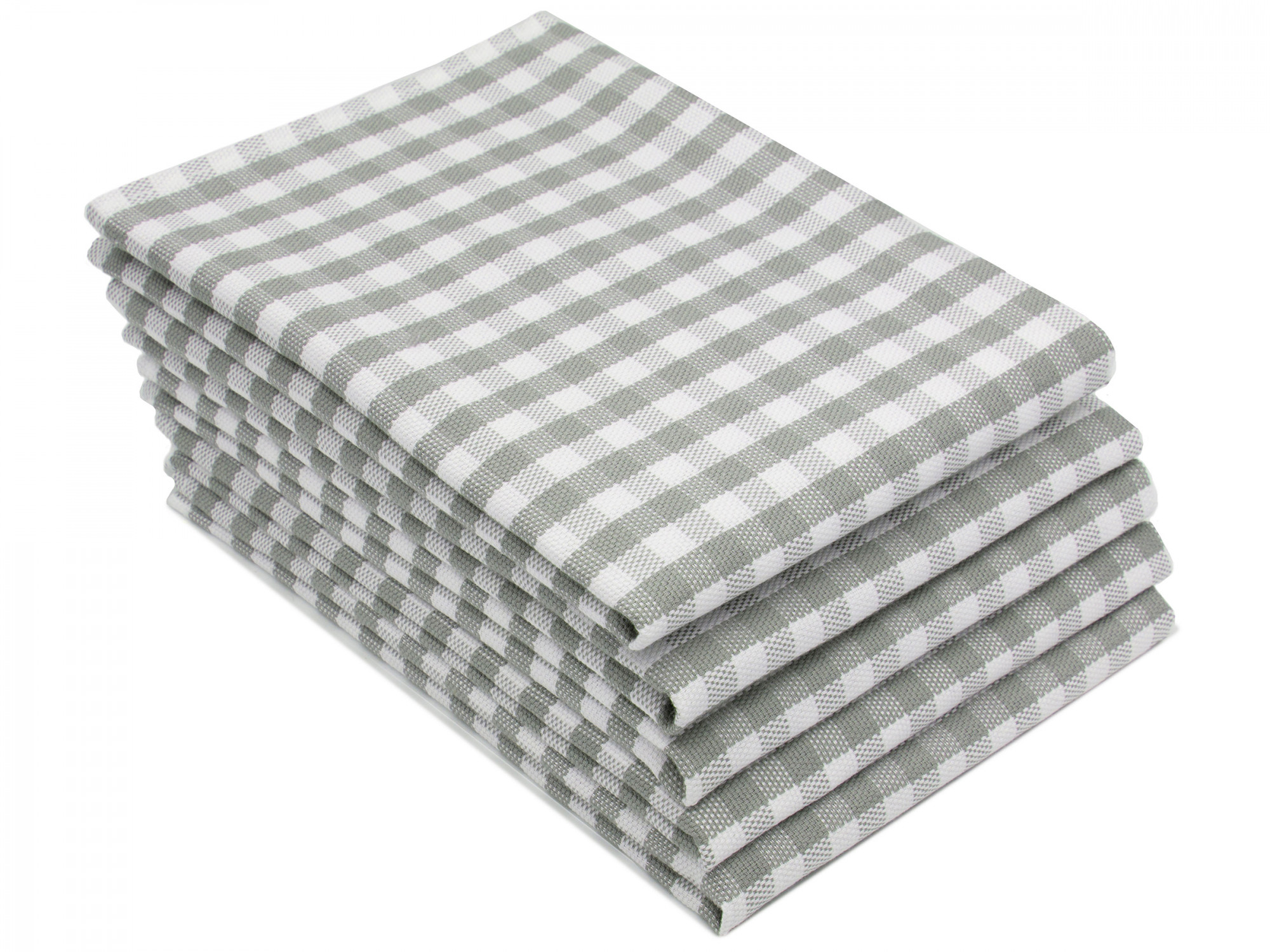5er Set Geschirrtücher Baumwolle 50x70 cm grau-weiß-kariert Hauptbild