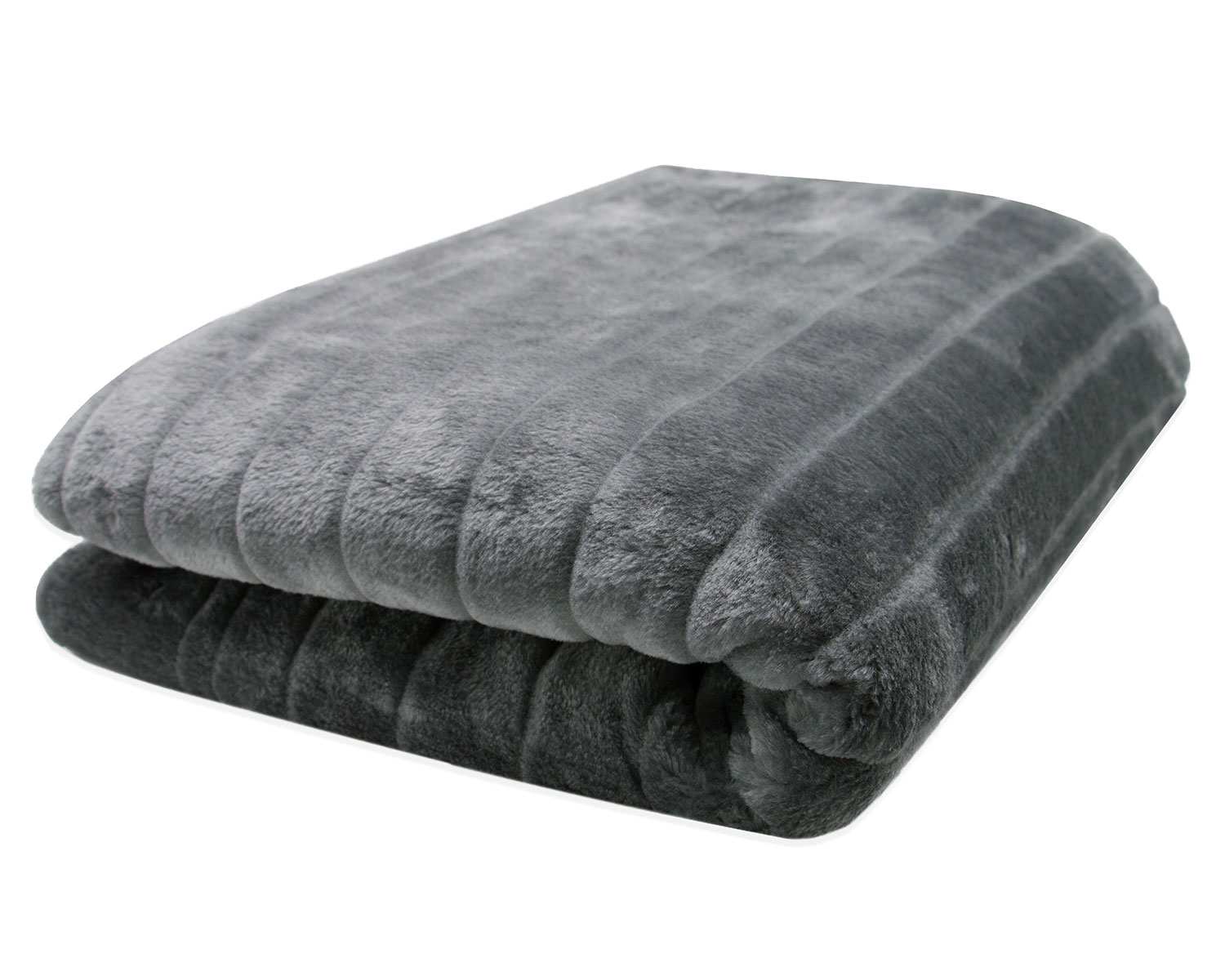 Kuscheldecke 150x200 cm Kunstfell Mikrofaser grau Hauptbild