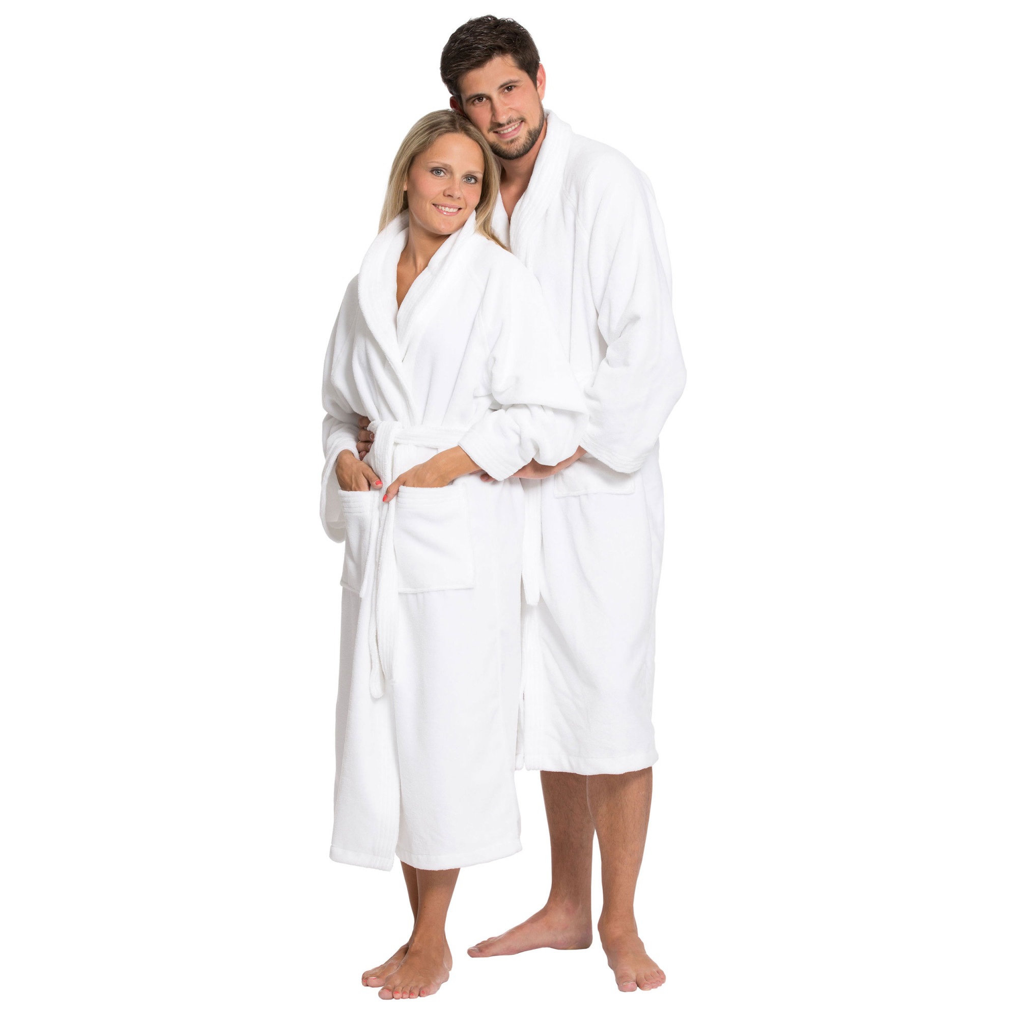 Unisex Bademantel Innen: 50% Baumwolle / 50% Bambus XL weiß Hauptbild